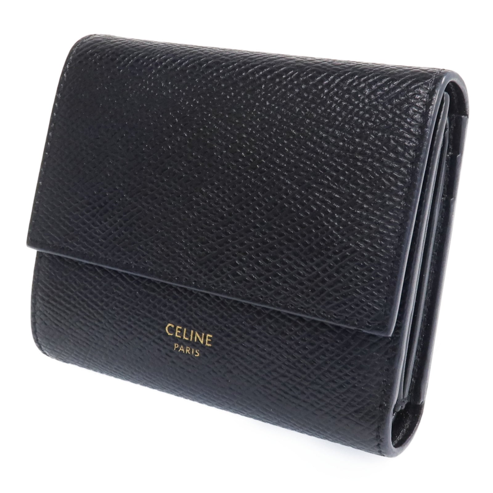 CELINE 牛皮皮革Small Trifold Wallet金扣錢包