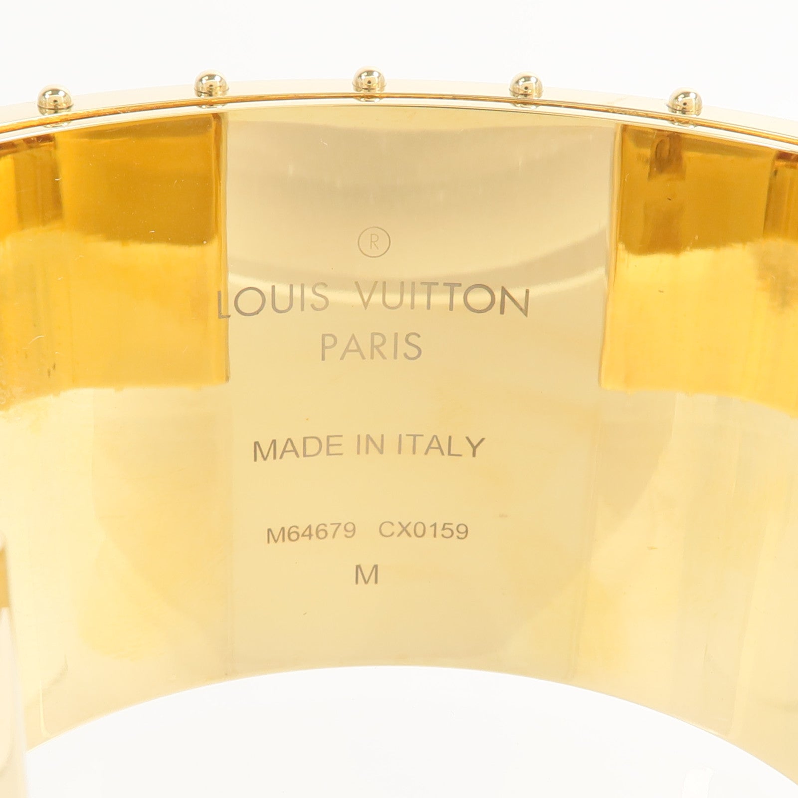 LOUIS VUITTON Monogram/金屬Wild LV Cuff M手鐲