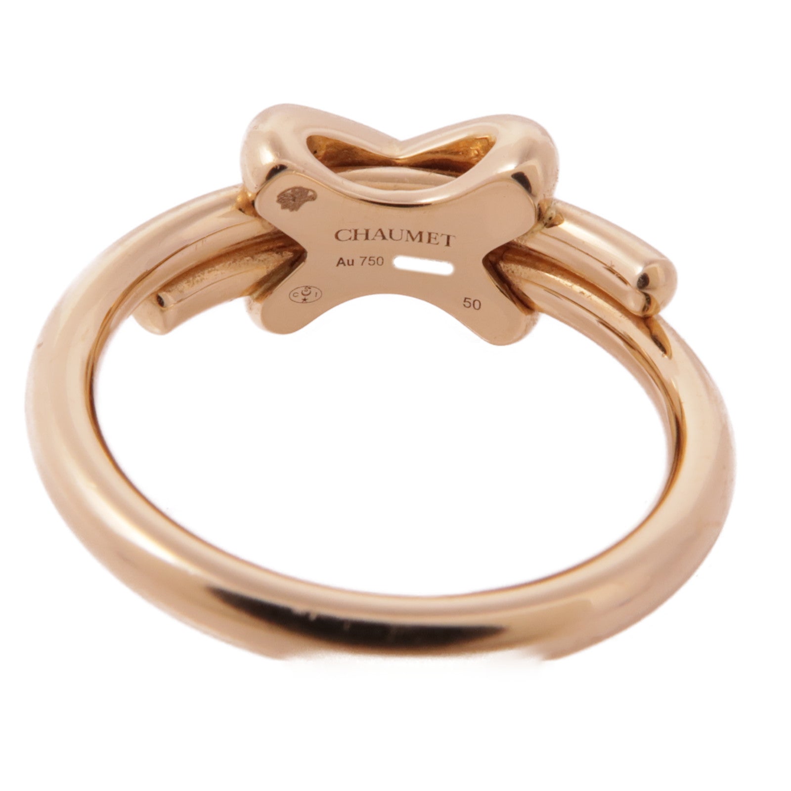 Chaumet 18K玫瑰金Diamond Ring鑽石戒指Chaumet#50/US#5