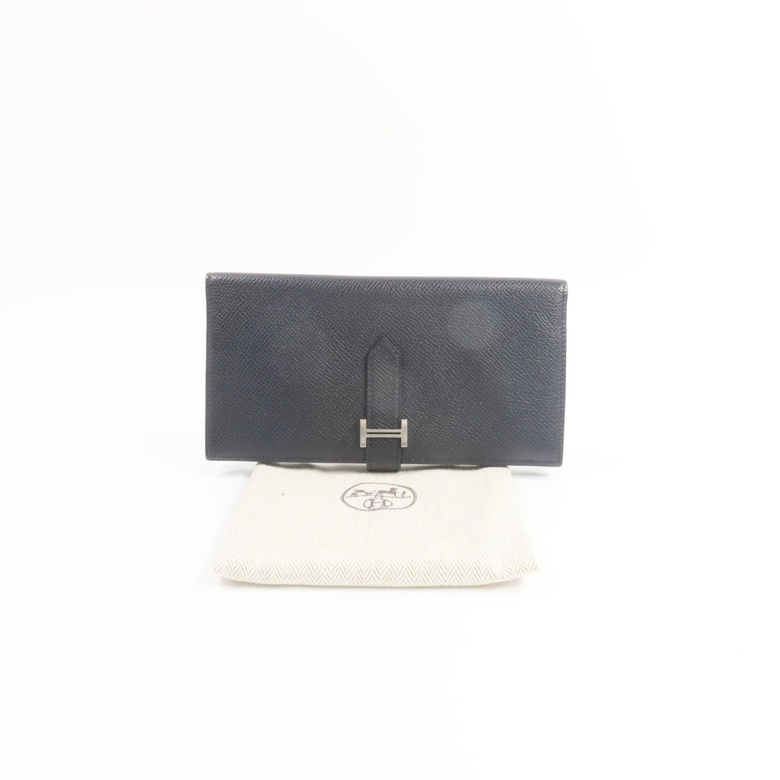HERMES Epsom皮革Bearn Long Wallet長錢包Noir