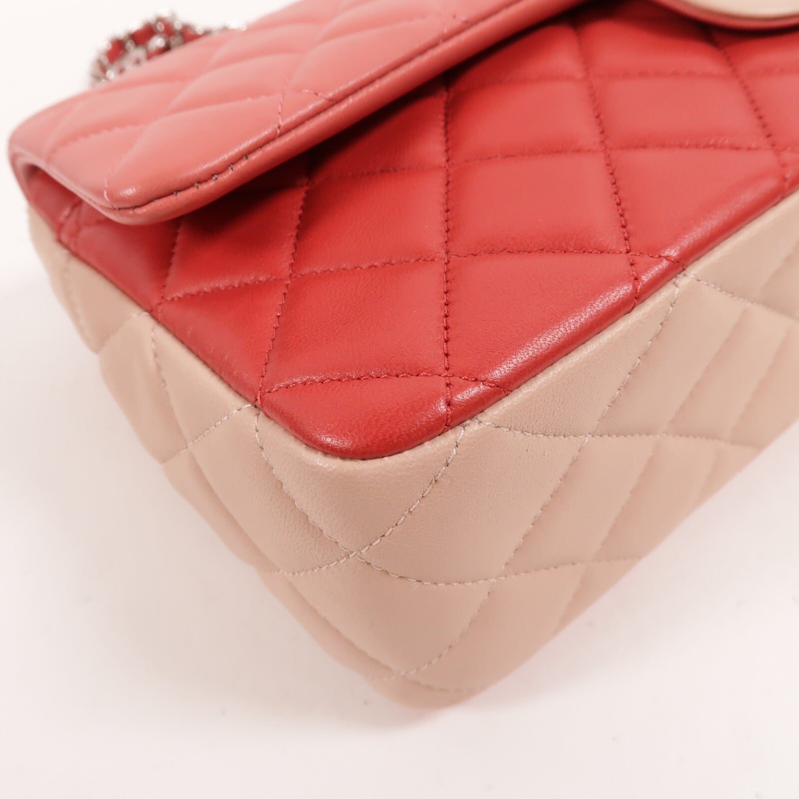 CHANEL 羊皮皮革Valentine Edition Tricolor Classic 25鏈帶肩背袋