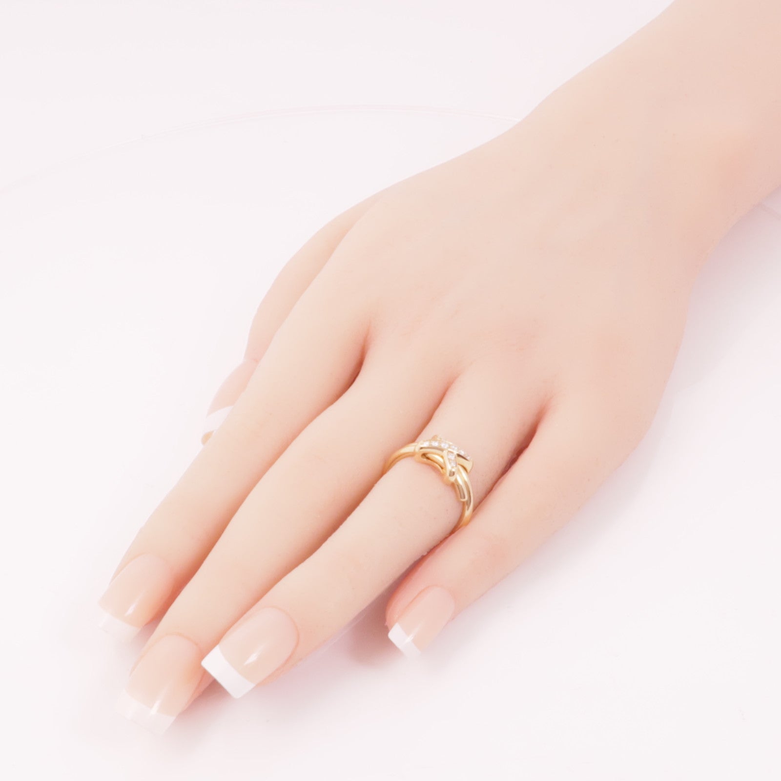 Chaumet 18K玫瑰金Diamond Ring鑽石戒指Chaumet#50/US#5