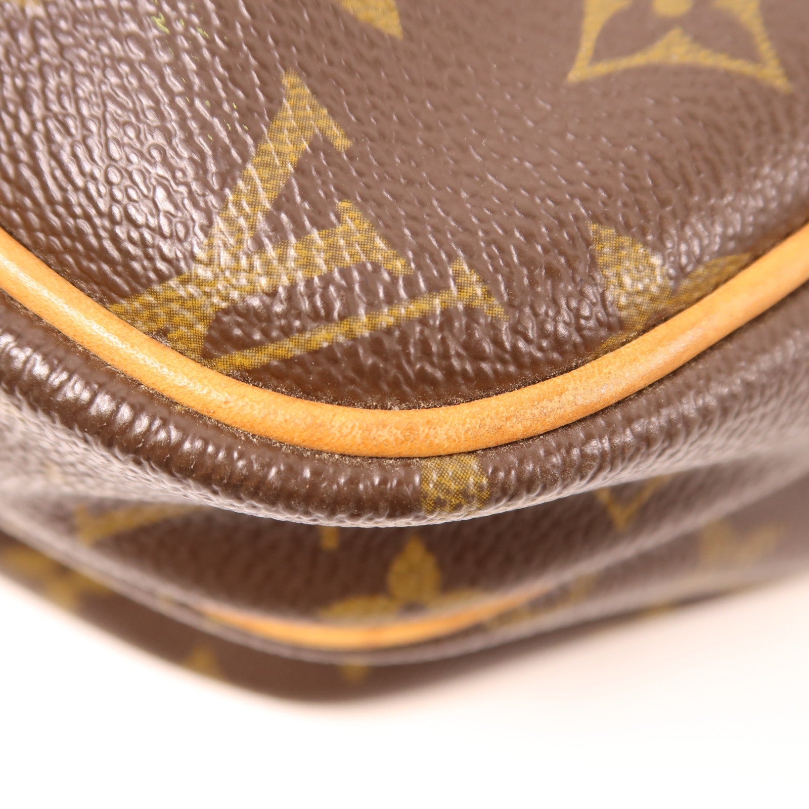 LOUIS VUITTON Monogram Reporter PM金扣肩背袋棕色