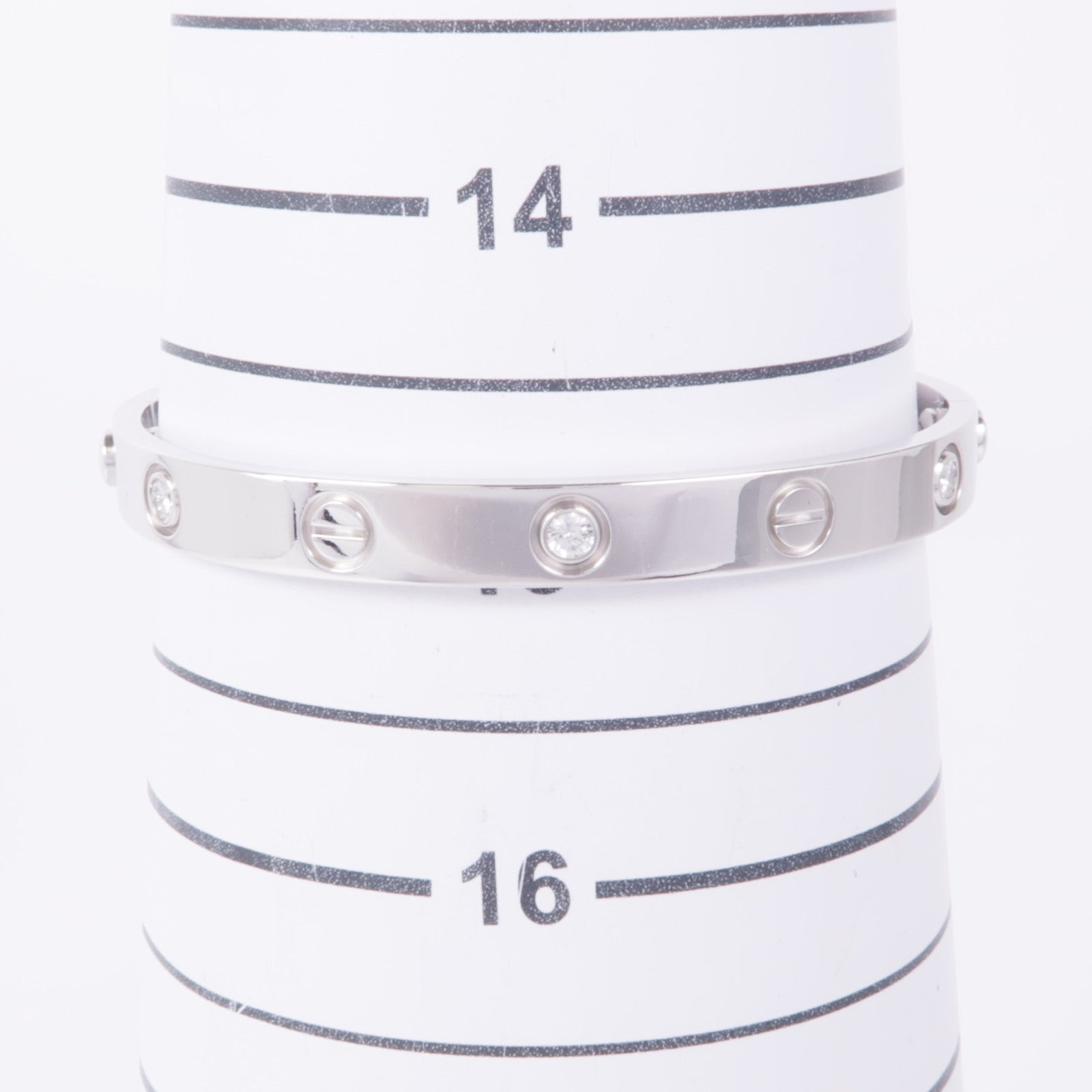 CARTIER 18K白金Love Bracelet 6P Diamond鑽石手鐲Cartier#16