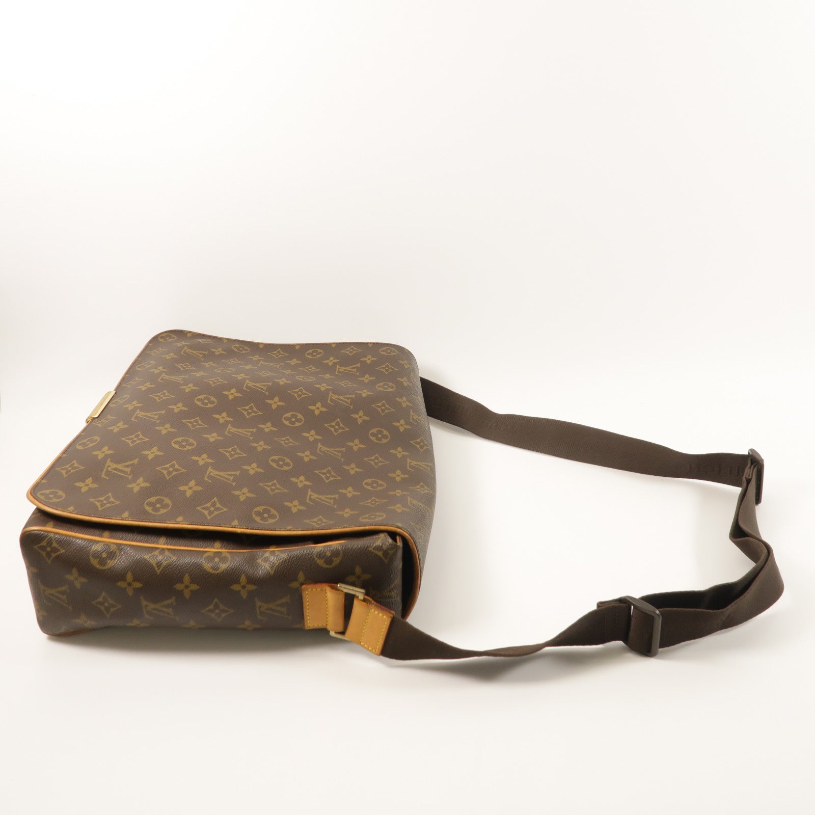 LOUIS VUITTON Monogram Abbesses金扣肩背袋棕色
