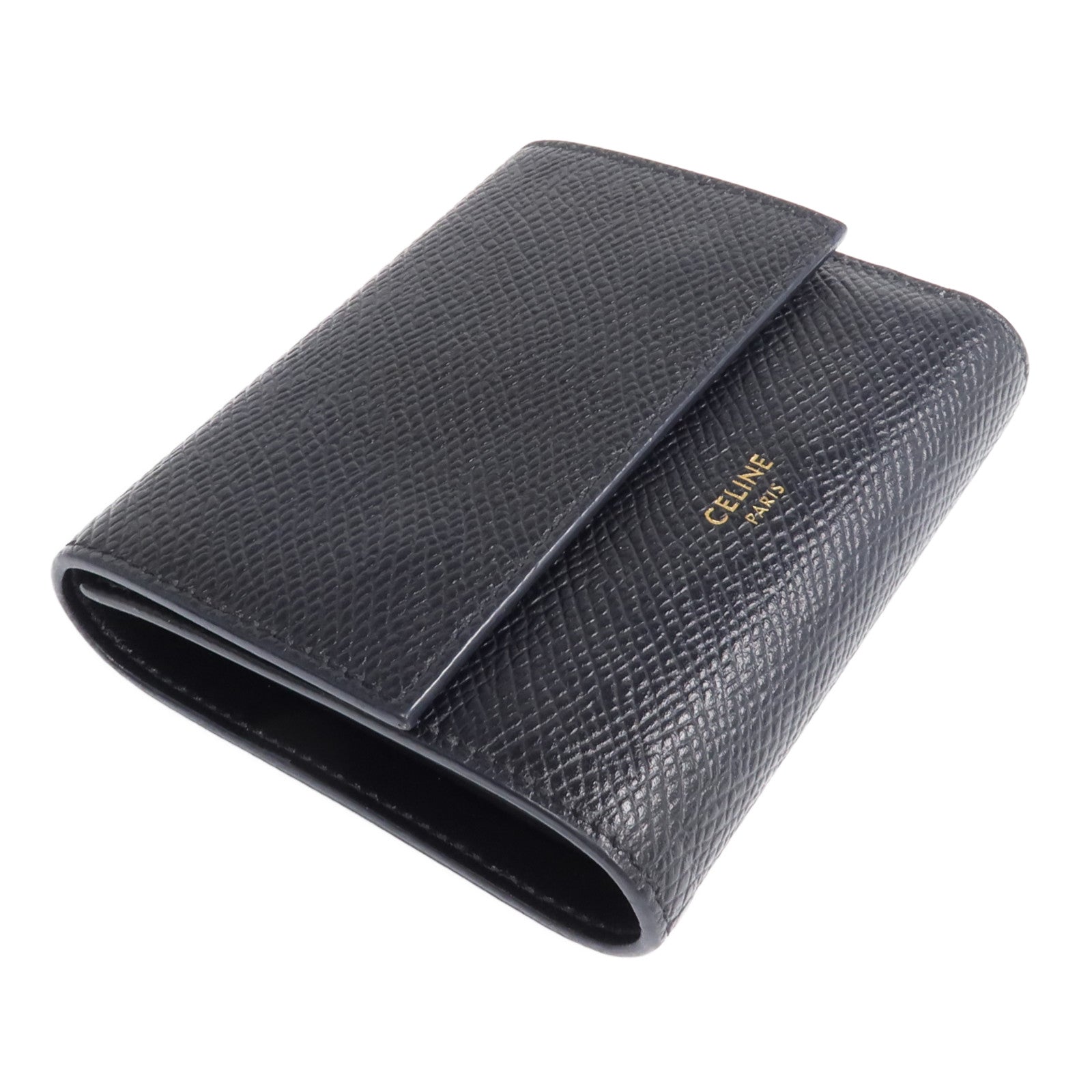 CELINE 牛皮皮革Small Trifold Wallet金扣錢包