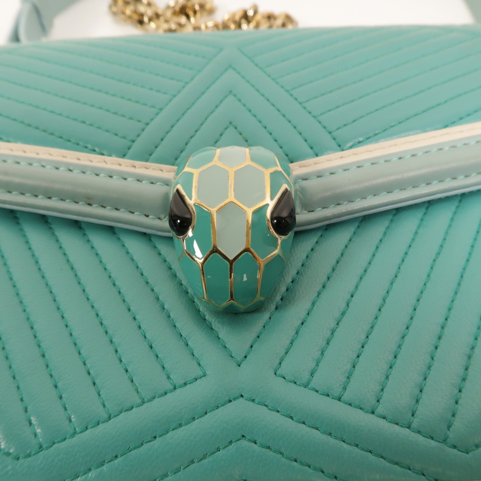 BVLGARI 牛皮皮革Serpenti Diamond Blast肩背袋