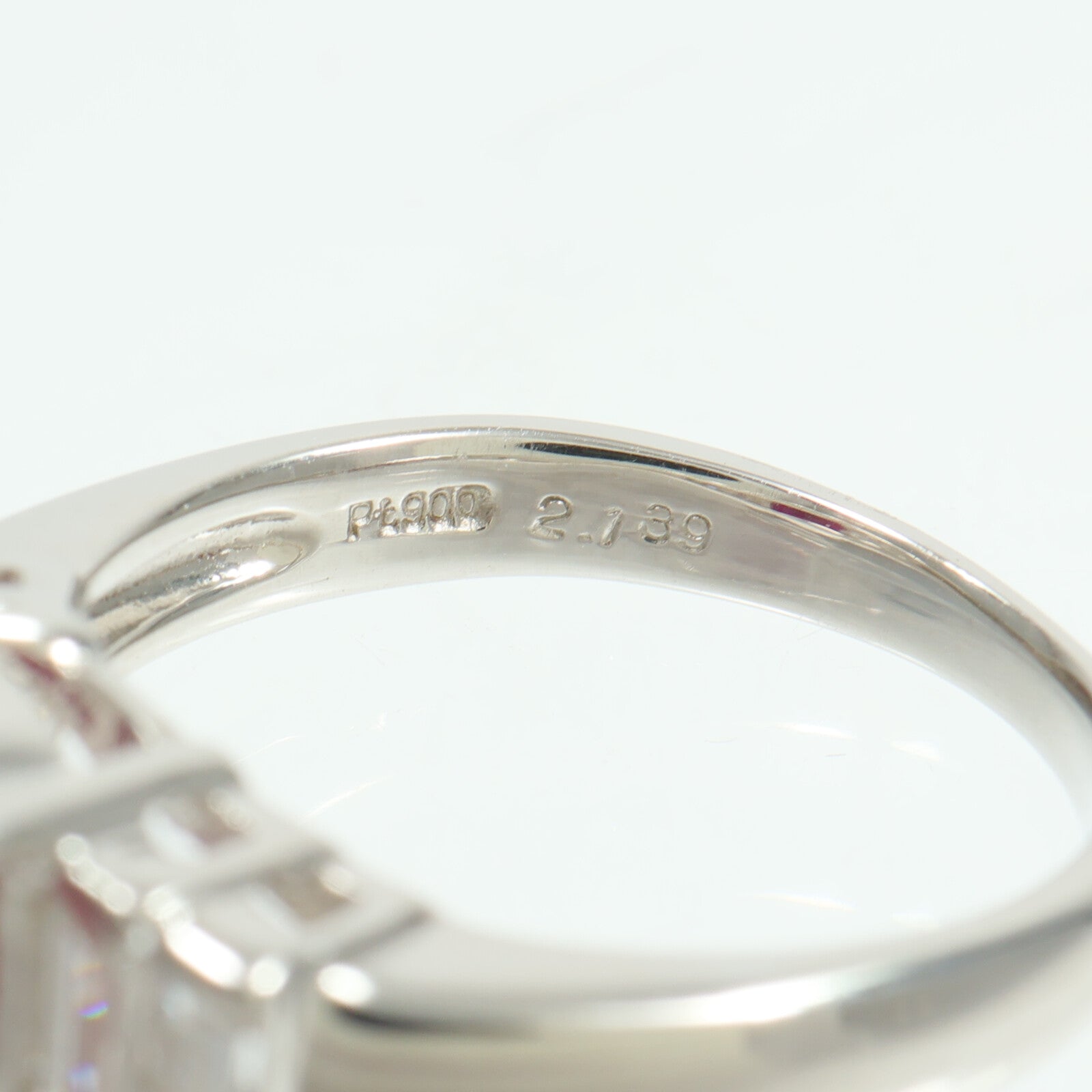 JEWELRY PT900鉑金Ruby Diamond Ring紅寶石/鑽石戒指