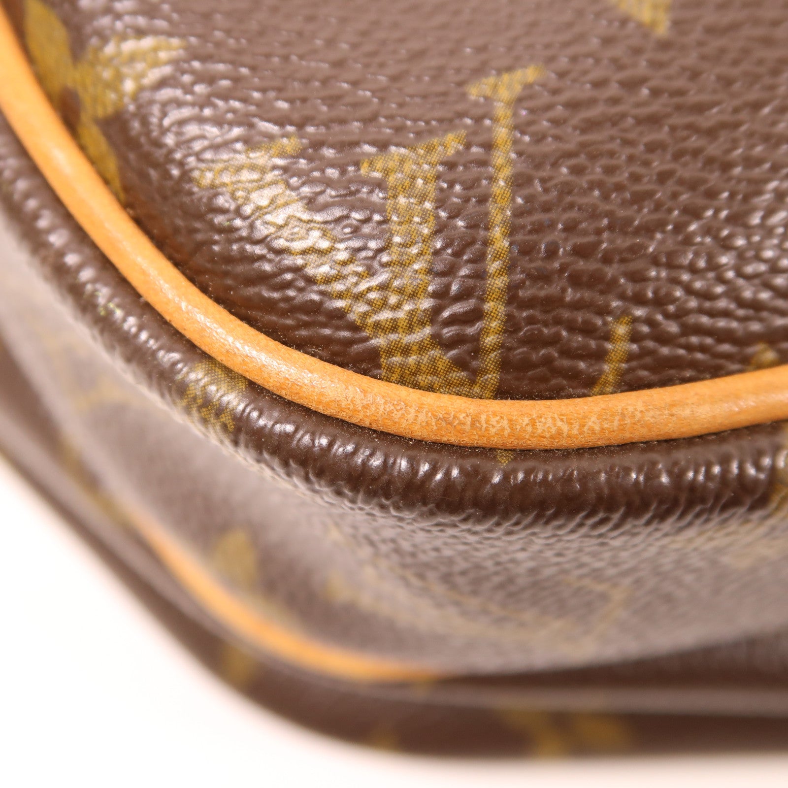 LOUIS VUITTON Monogram Reporter PM金扣肩背袋棕色