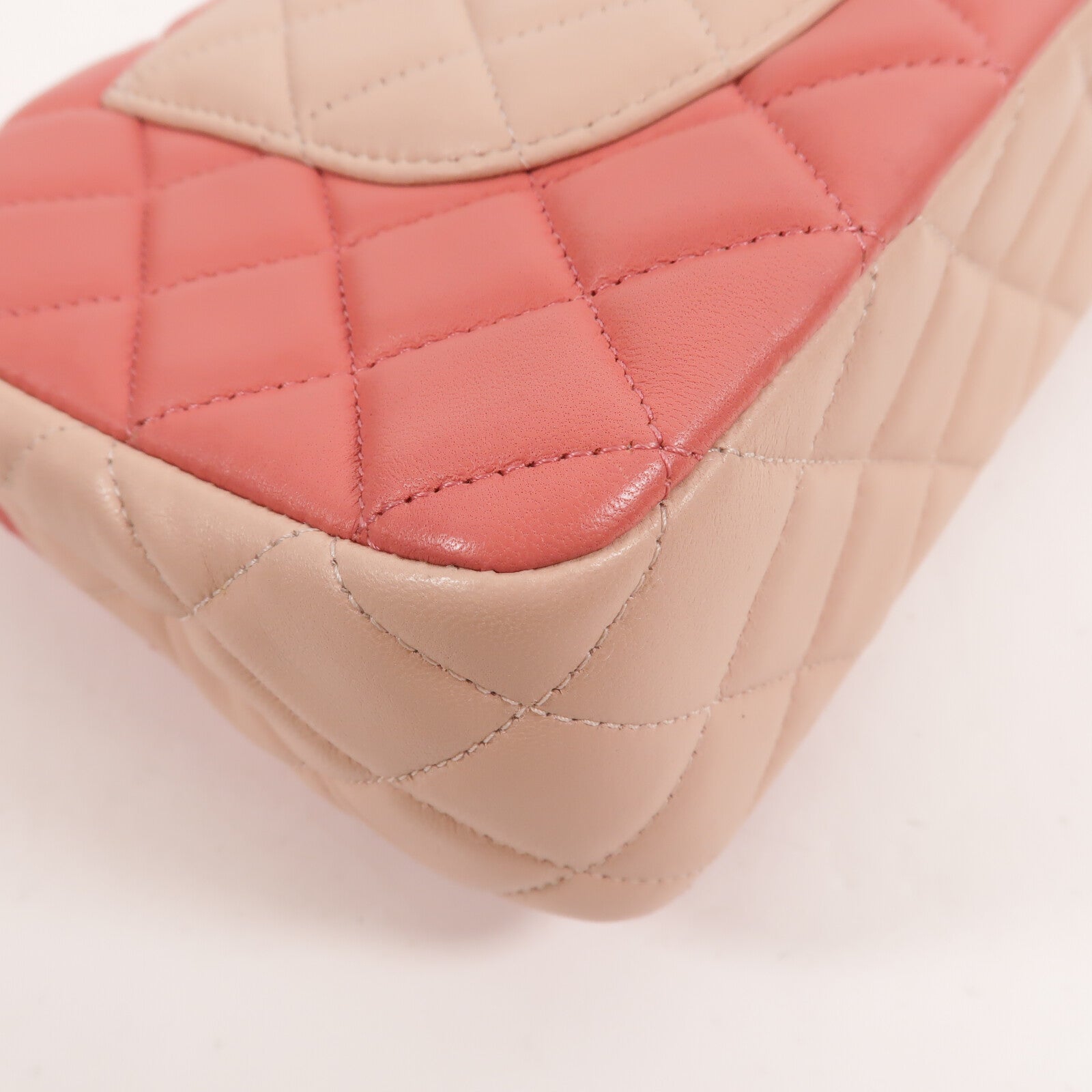 CHANEL 羊皮皮革Valentine Edition Tricolor Classic 25鏈帶肩背袋