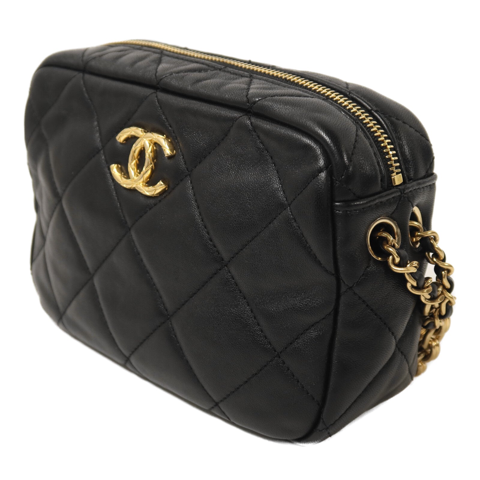 CHANEL 牛皮皮革Chain Shoulder鏈帶肩背袋
