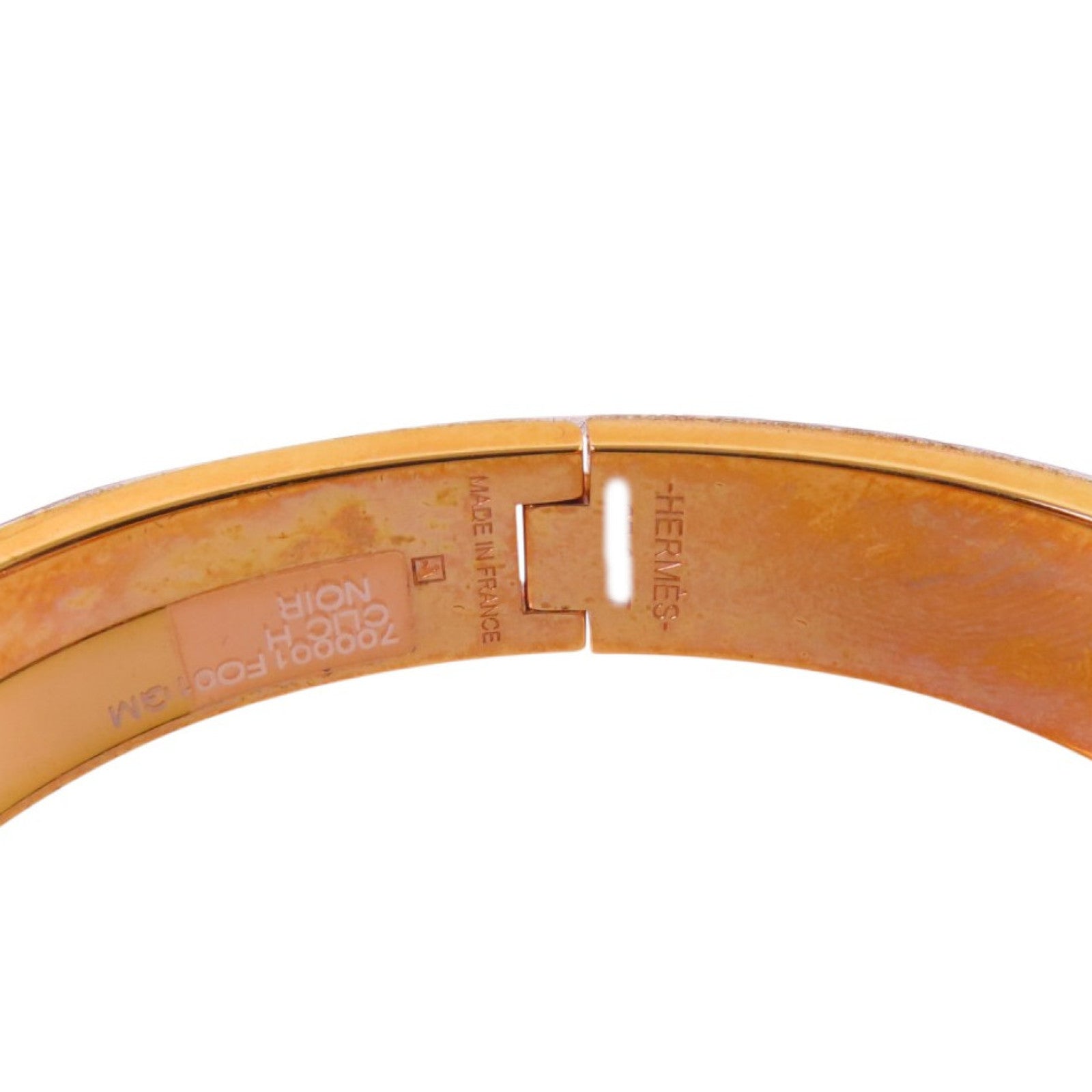 HERMES 琺瑯/金屬Clic H Bracelet金扣手鐲