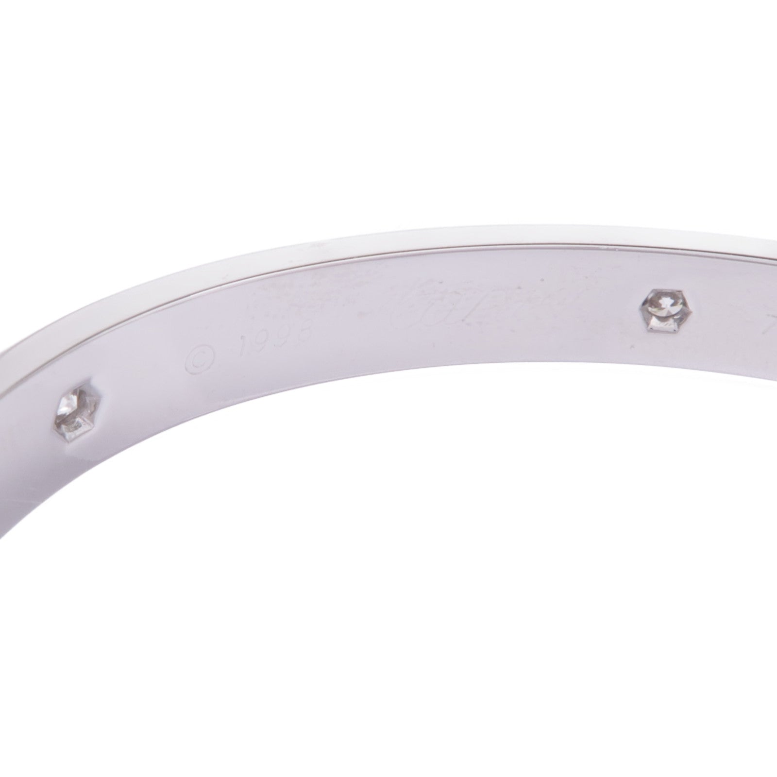 CARTIER 18K白金Love Bracelet 6P Diamond鑽石手鐲Cartier#16