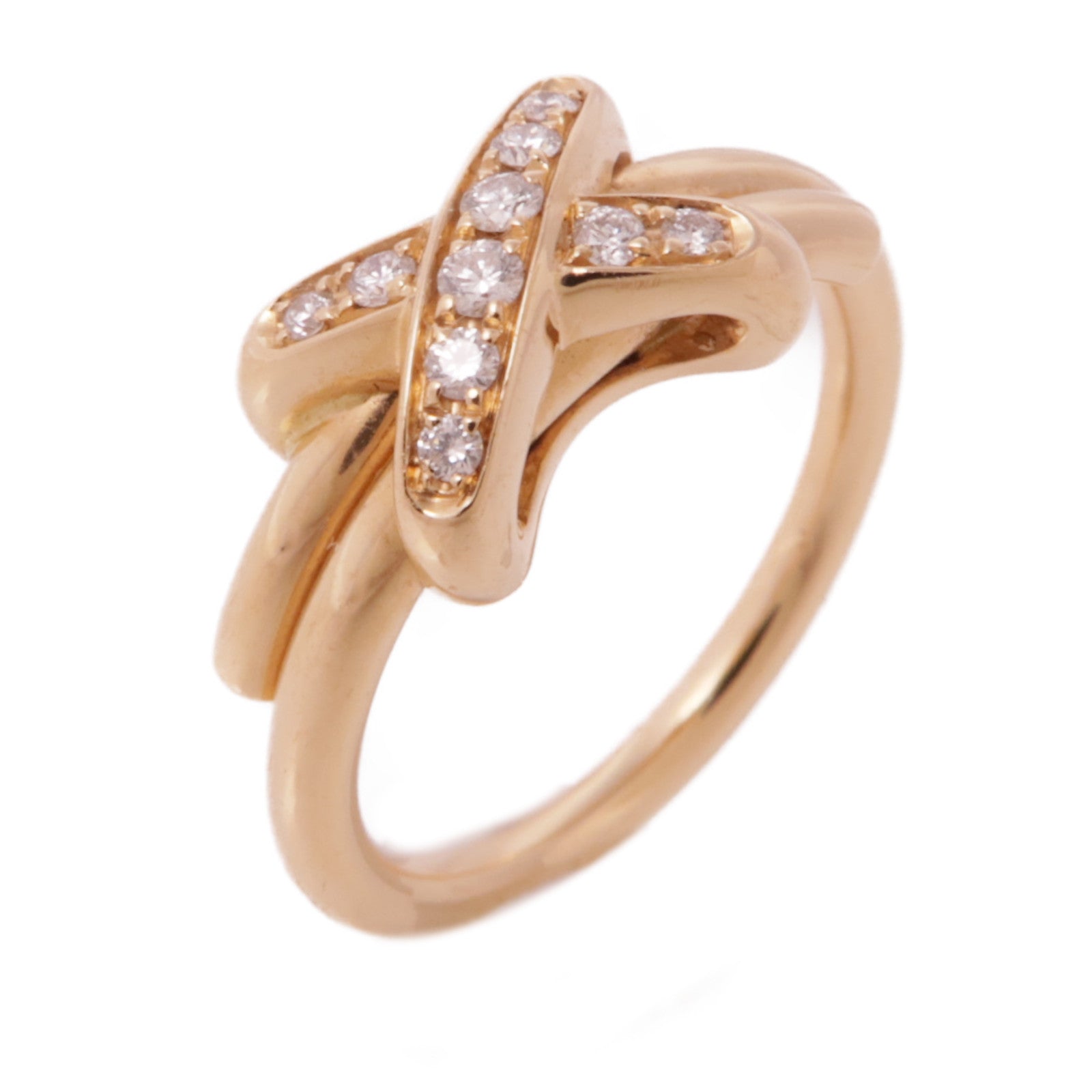 Chaumet 18K玫瑰金Diamond Ring鑽石戒指Chaumet#50/US#5