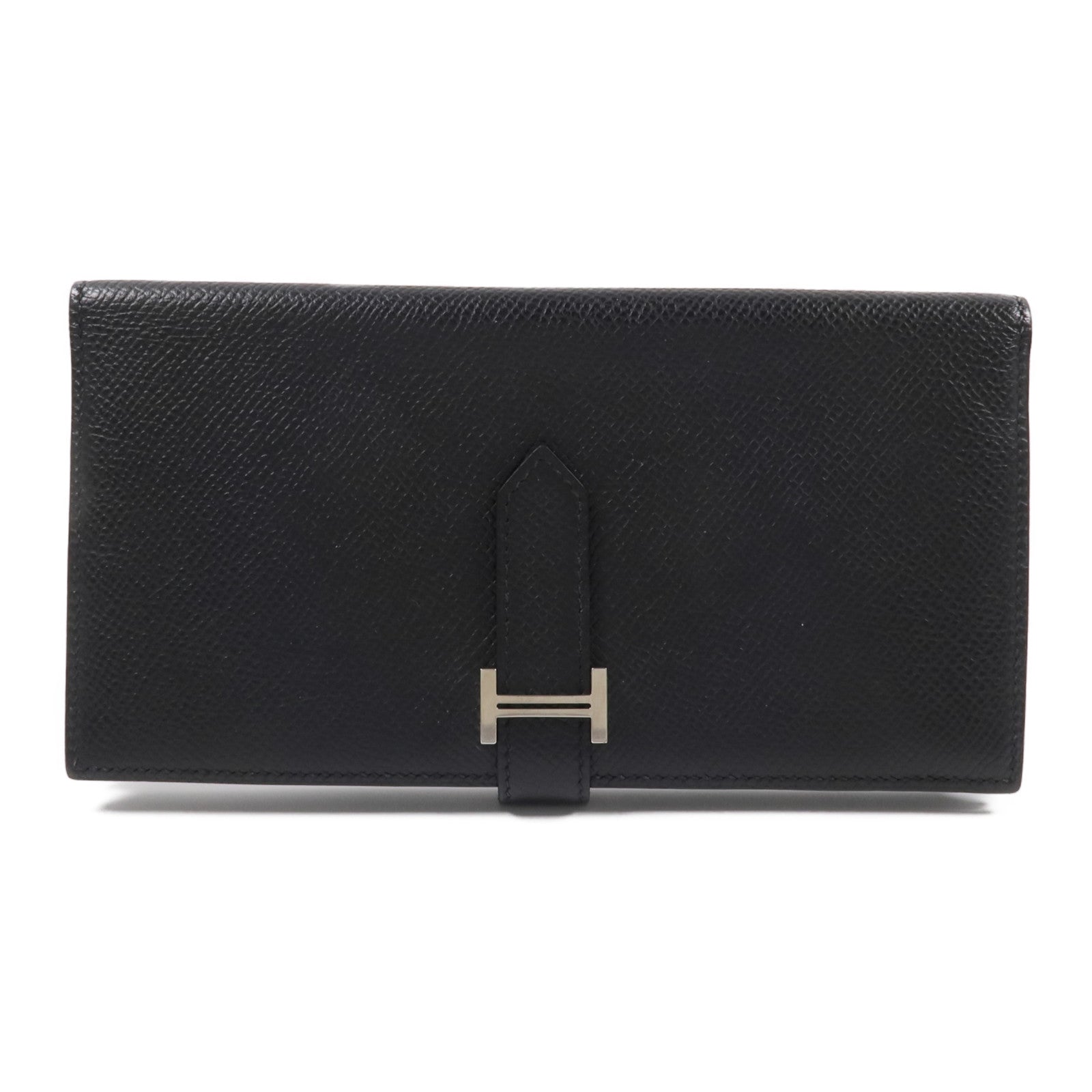 HERMES Epsom皮革Bearn Long Wallet長錢包Noir