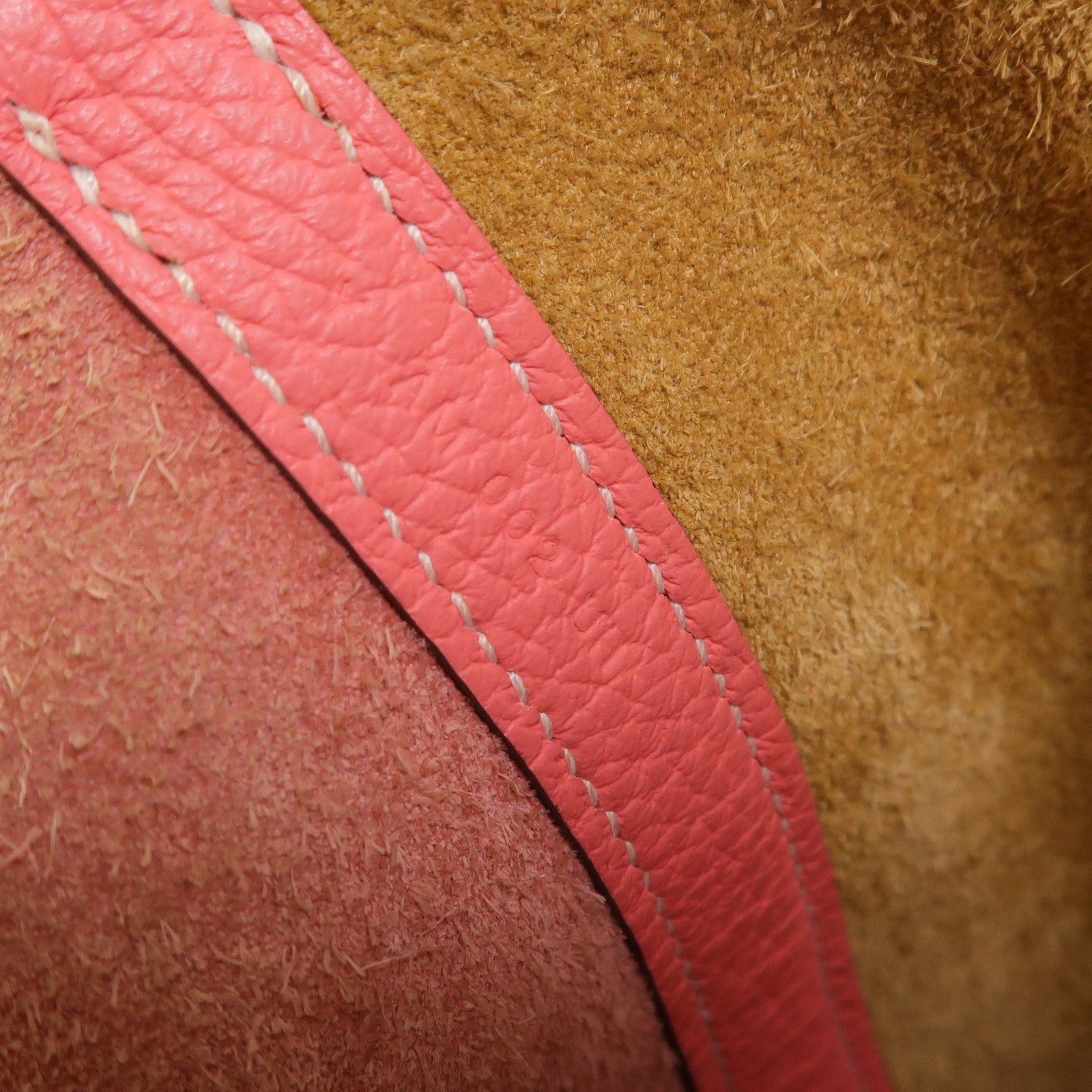 HERMES Clemence皮革Picotin PM手挽袋Rose Azalee/Sesame