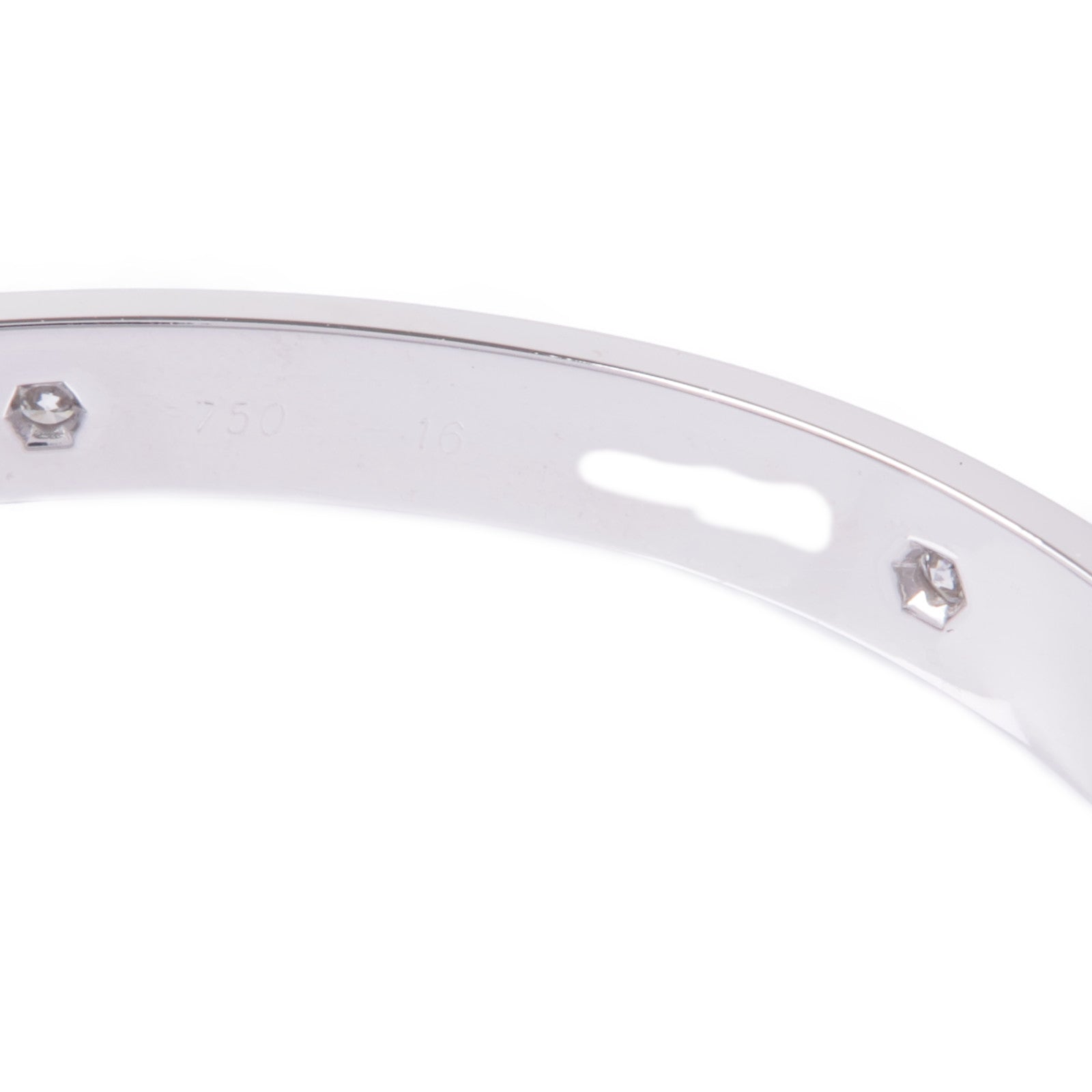 CARTIER 18K白金Love Bracelet 6P Diamond鑽石手鐲Cartier#16