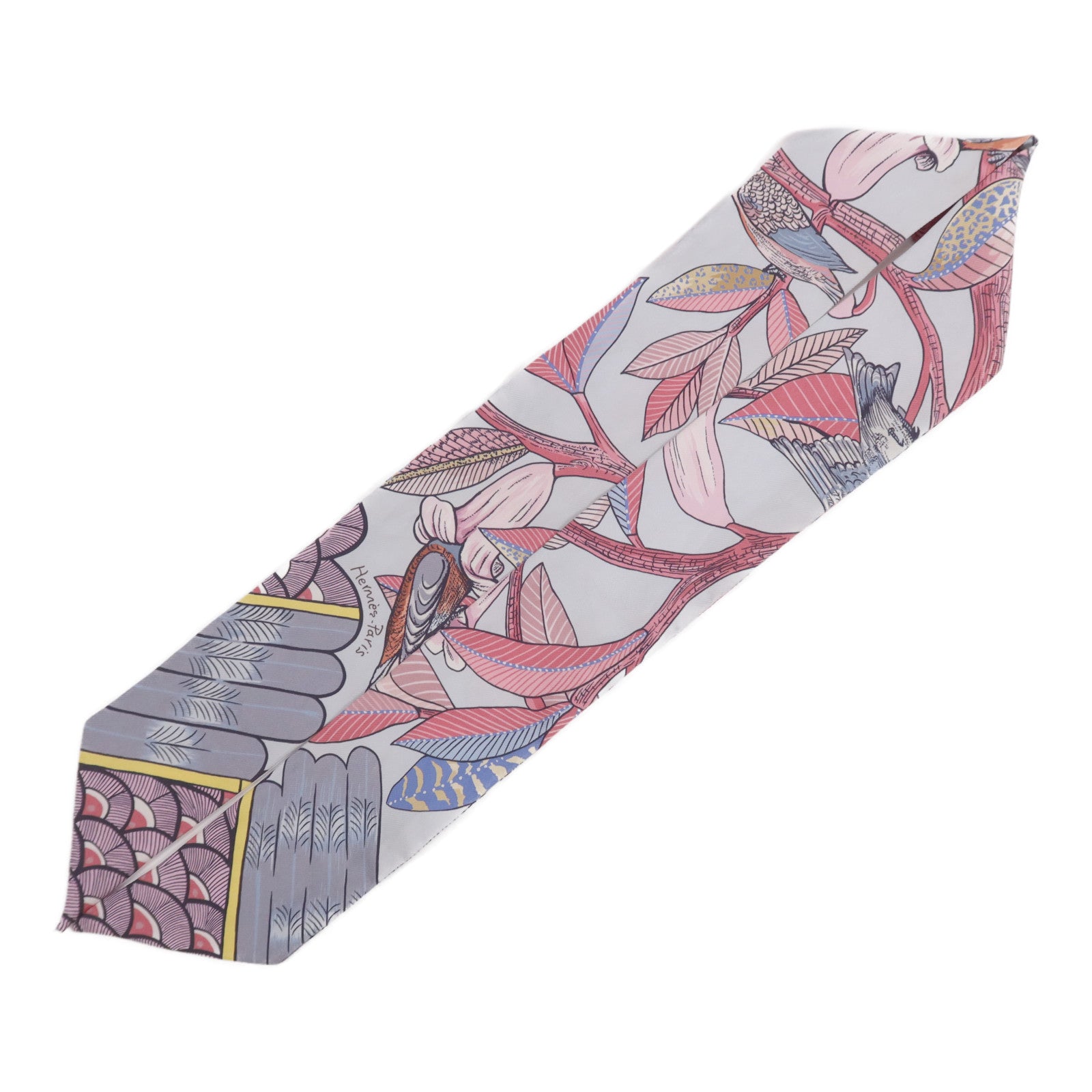 HERMES 絲質Twilly絲巾Multicolor