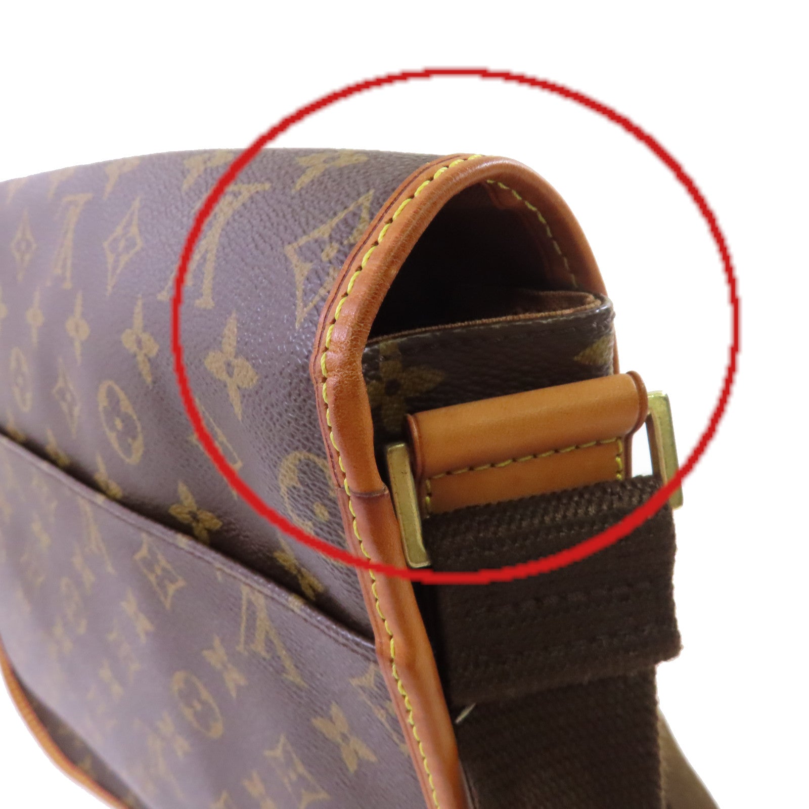 LOUIS VUITTON Monogram Bosphore GM Shoulder Bag金扣肩背袋啡色