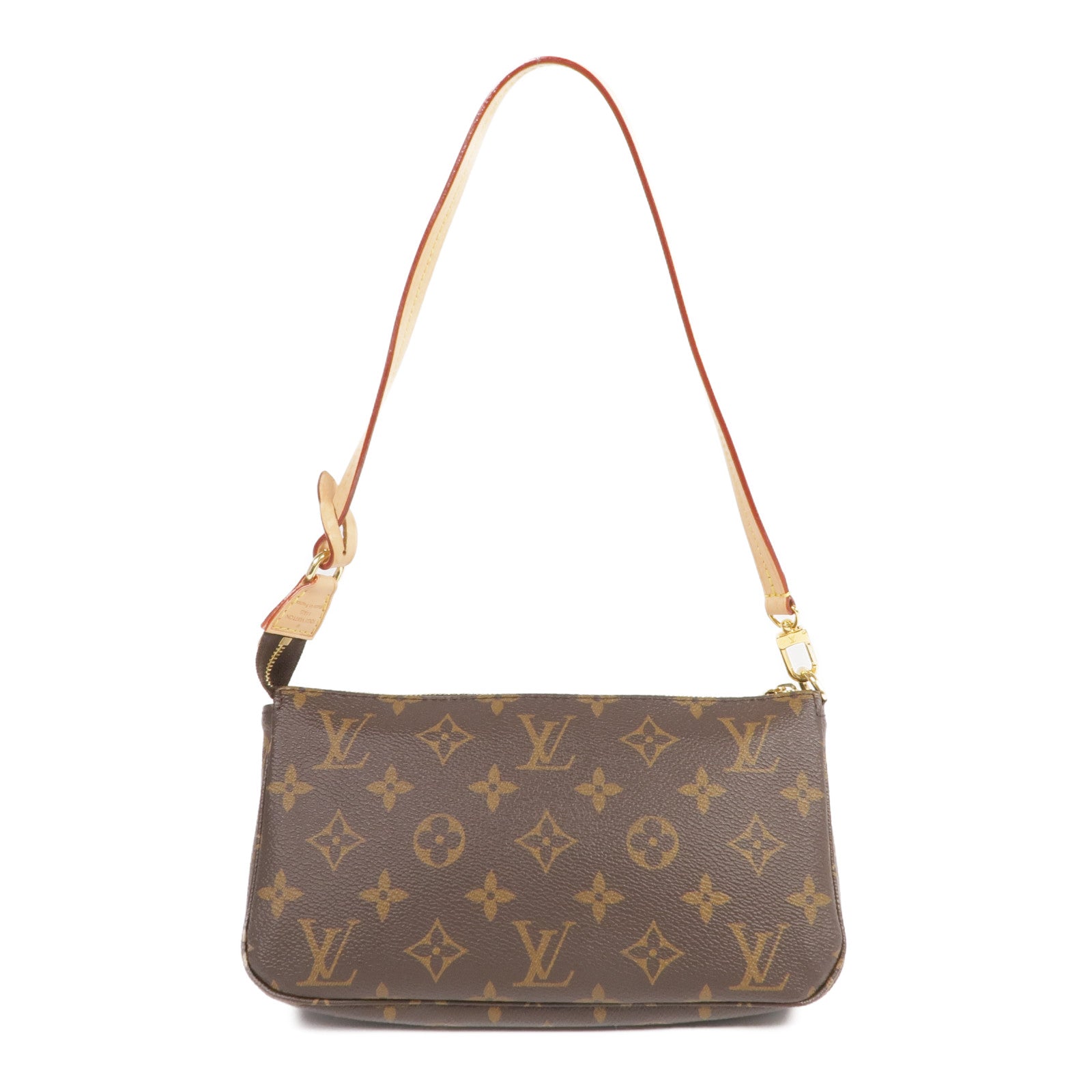LOUIS VUITTON Monogram Pochette Accessoires金扣手挽肩背兩用袋