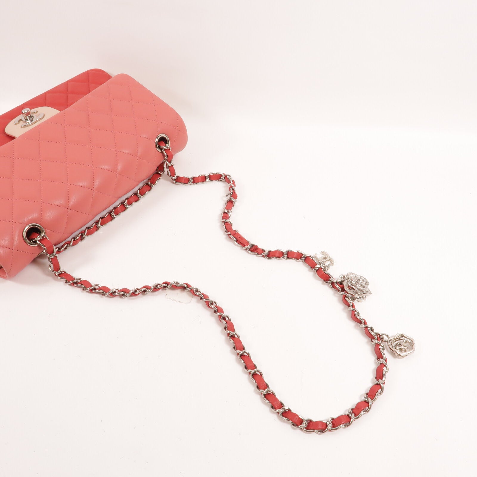 CHANEL 羊皮皮革Valentine Edition Tricolor Classic 25鏈帶肩背袋