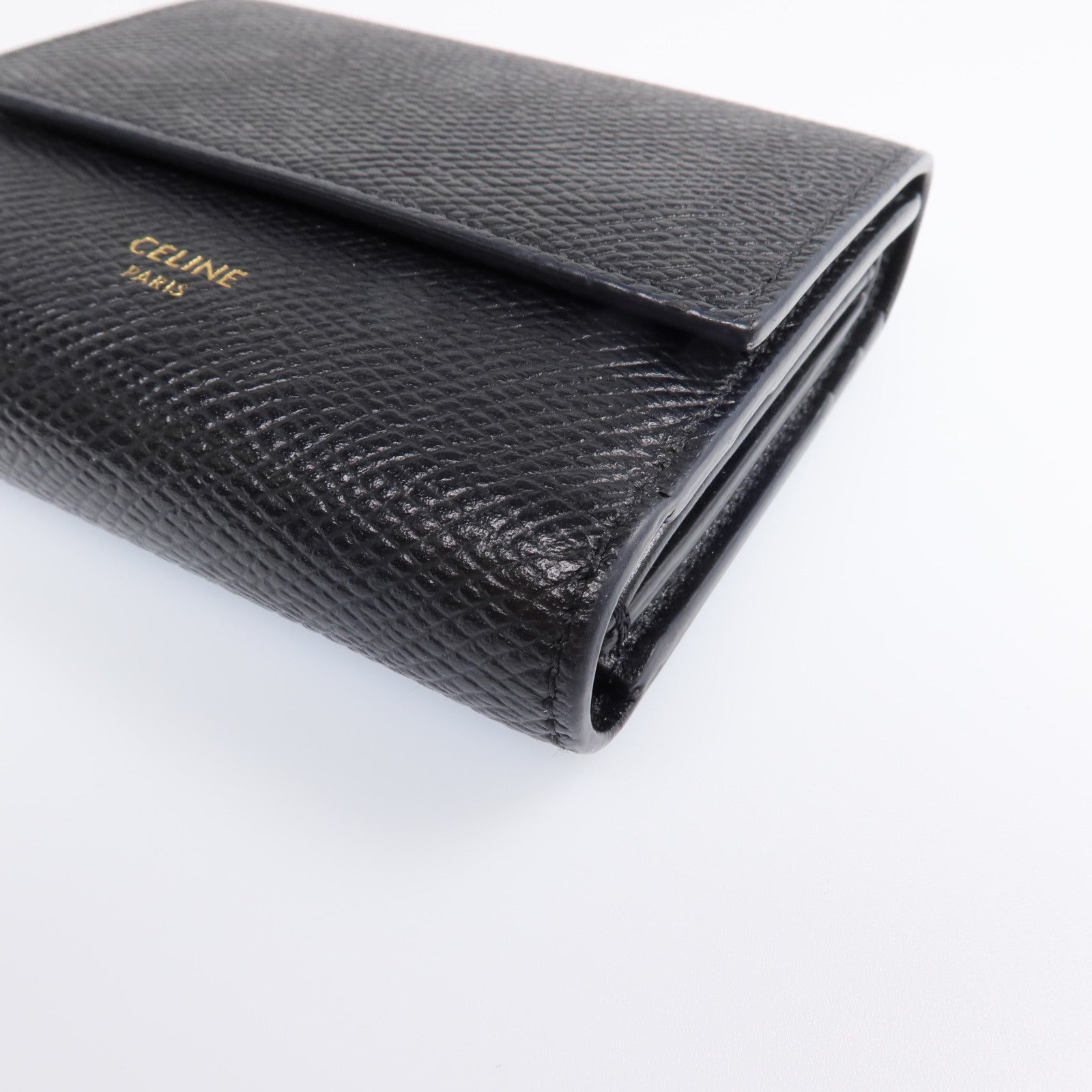 CELINE 牛皮皮革Small Trifold Wallet金扣錢包