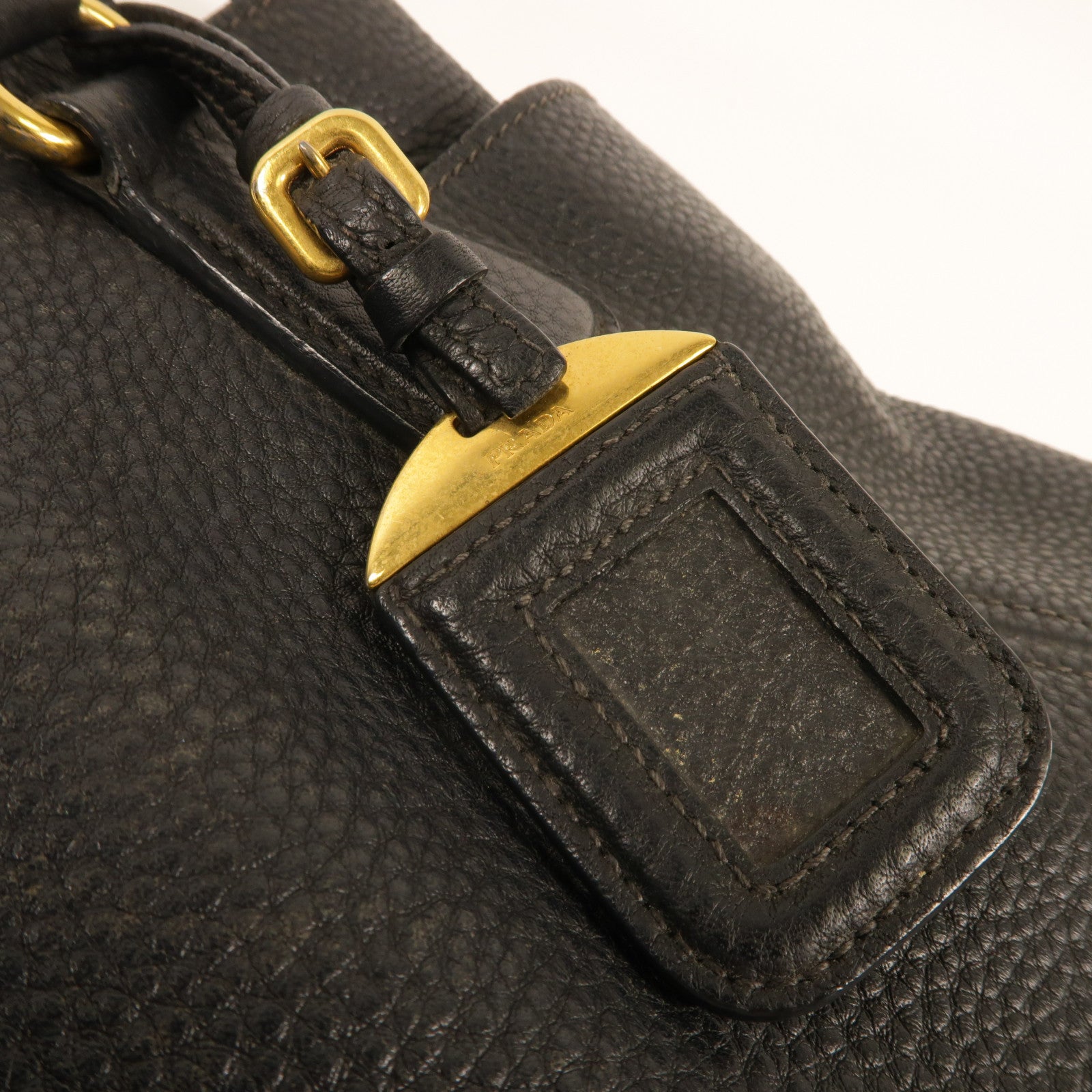 PRADA 【激減優惠】牛皮皮革Side Pocket Tote Bag手挽肩背兩用袋