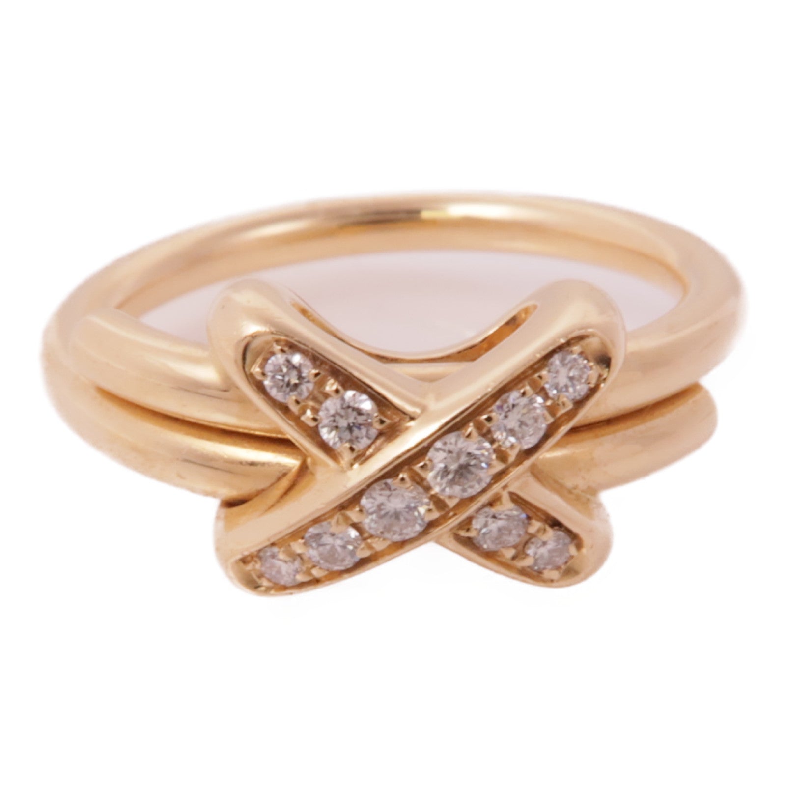 Chaumet 18K玫瑰金Diamond Ring鑽石戒指Chaumet#50/US#5