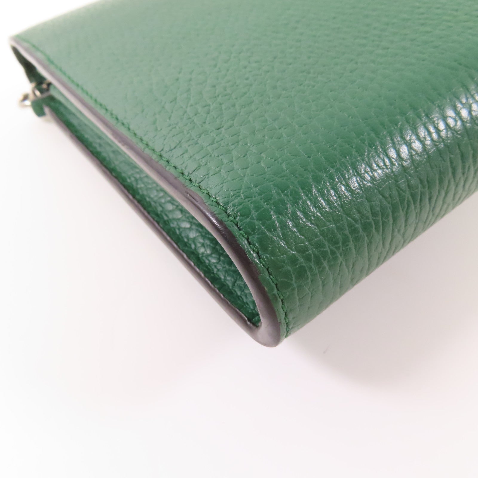 GUCCI GG Dionysus Chain Wallet Chain Shoulder Bag 401231 Calfskin Leather Green