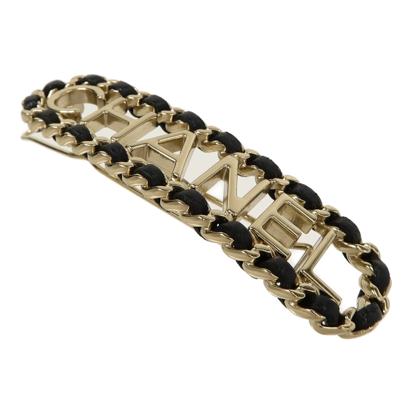 CHANEL 金屬/牛皮皮革Hair Chip髮夾