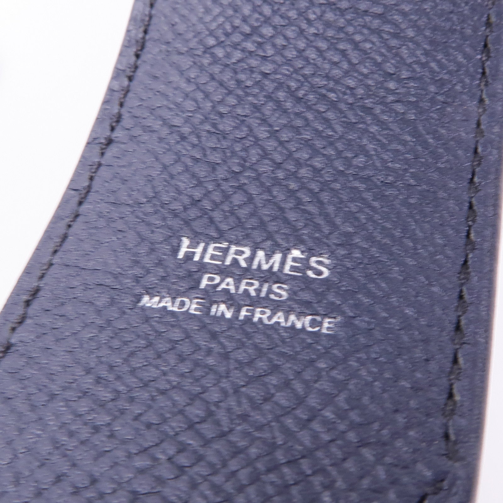 HERMES Epsom皮革Strap銀扣肩背帶