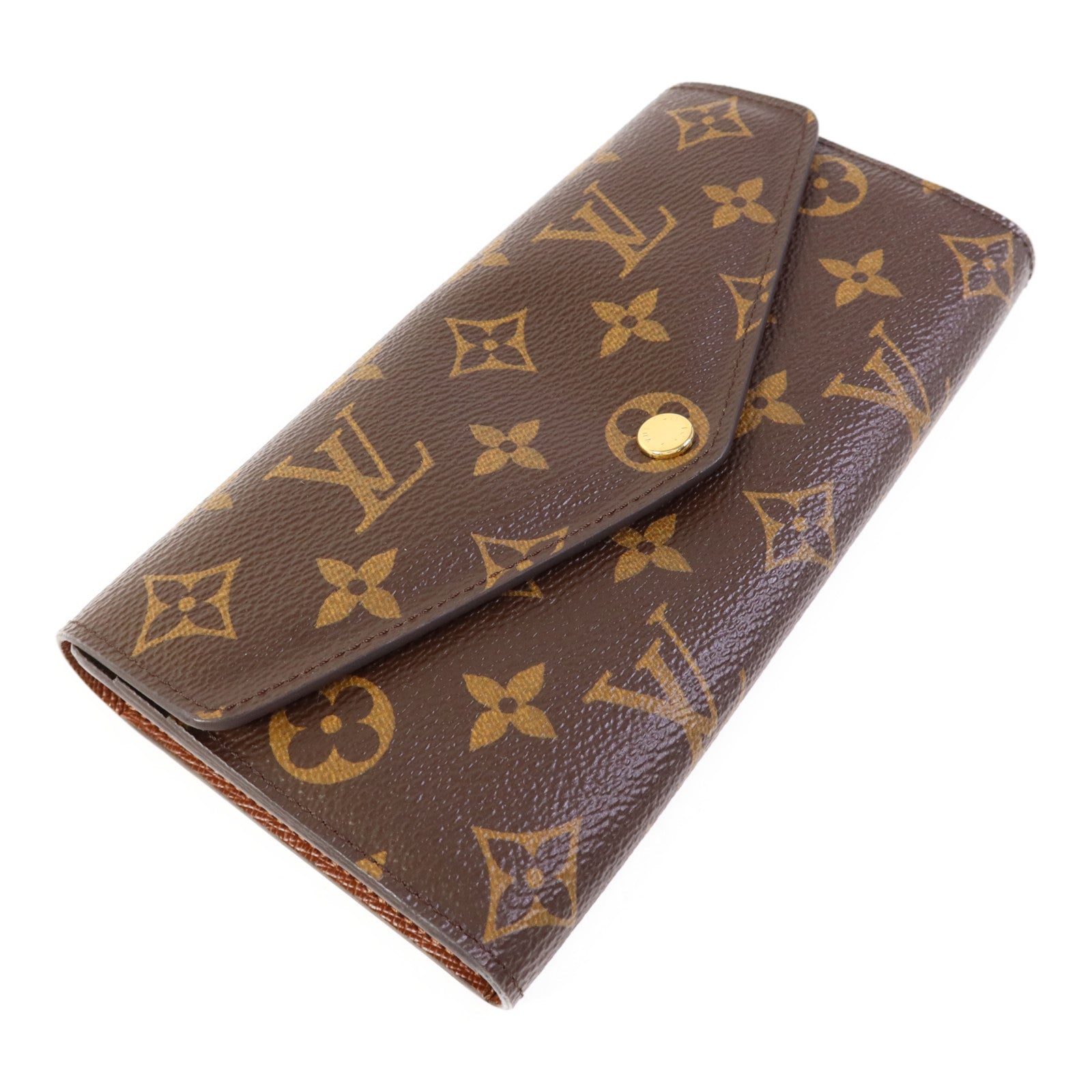 LOUIS VUITTON Monogram Sarah金扣長錢包