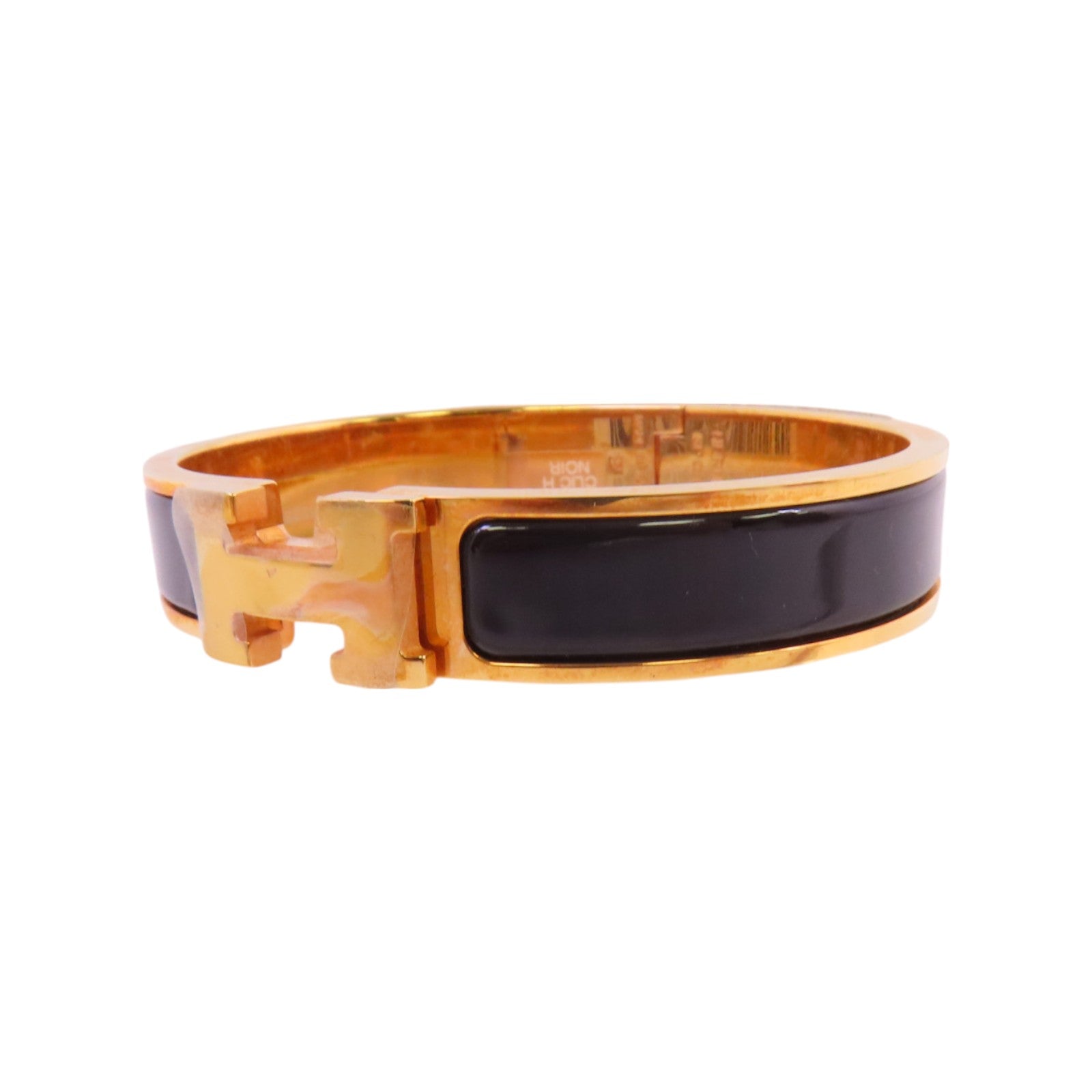 HERMES 琺瑯/金屬Clic H Bracelet金扣手鐲