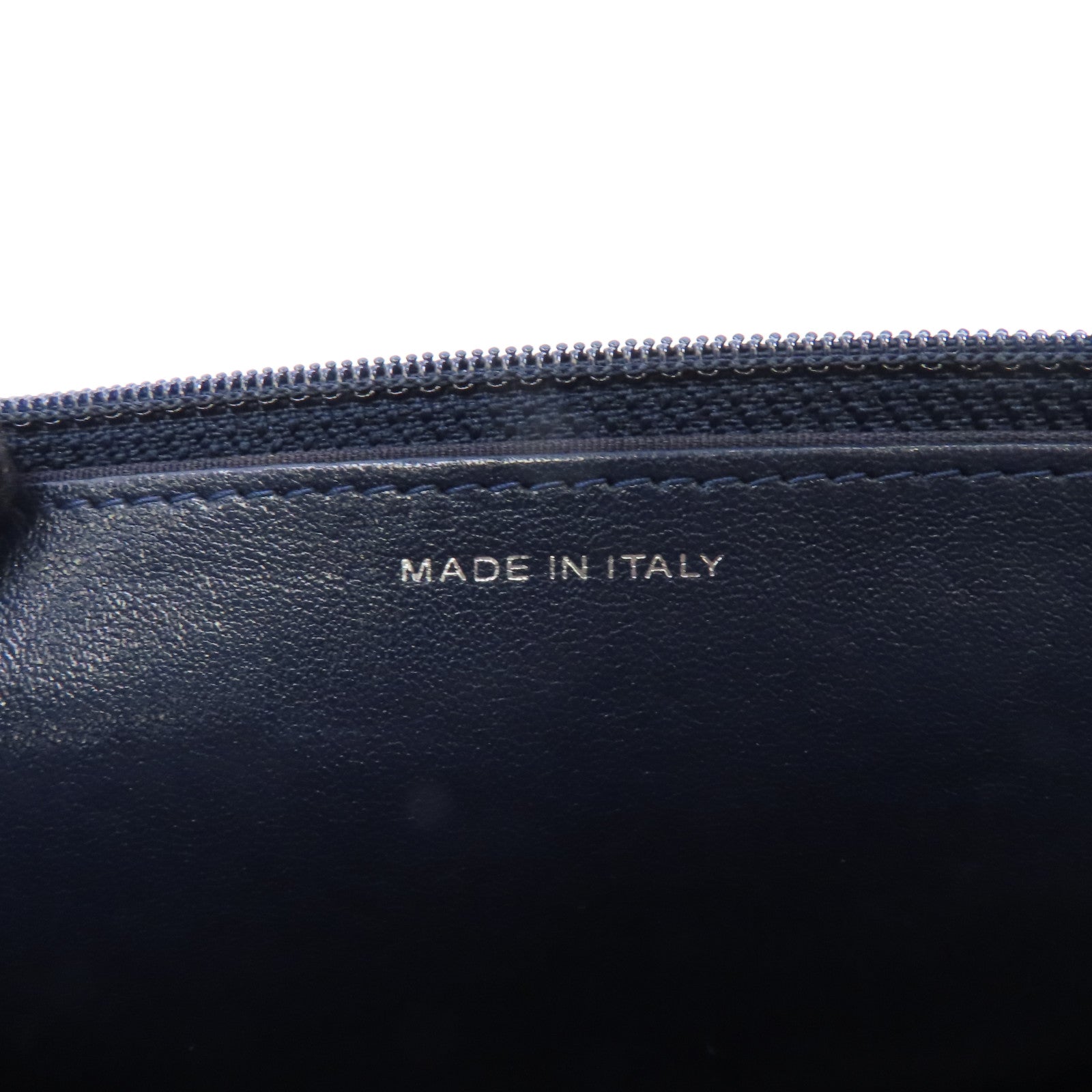 CHANEL 【激減優惠】菱格牛皮皮革Wallet On Chain Shoulder Bag銀扣鏈帶肩背袋深藍色