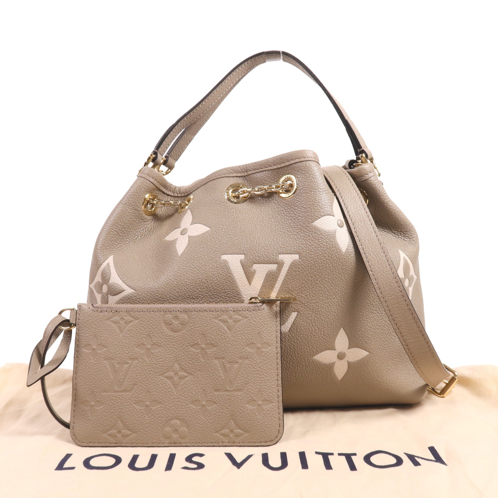 LOUIS VUITTON Monogram Empreinte Bundle金扣手挽肩背兩用袋