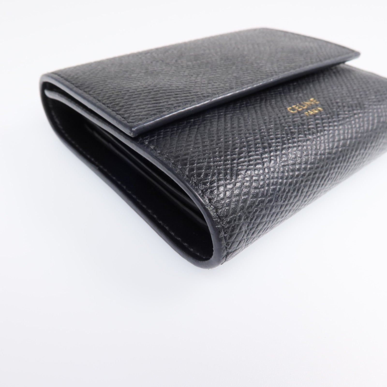 CELINE 牛皮皮革Small Trifold Wallet金扣錢包
