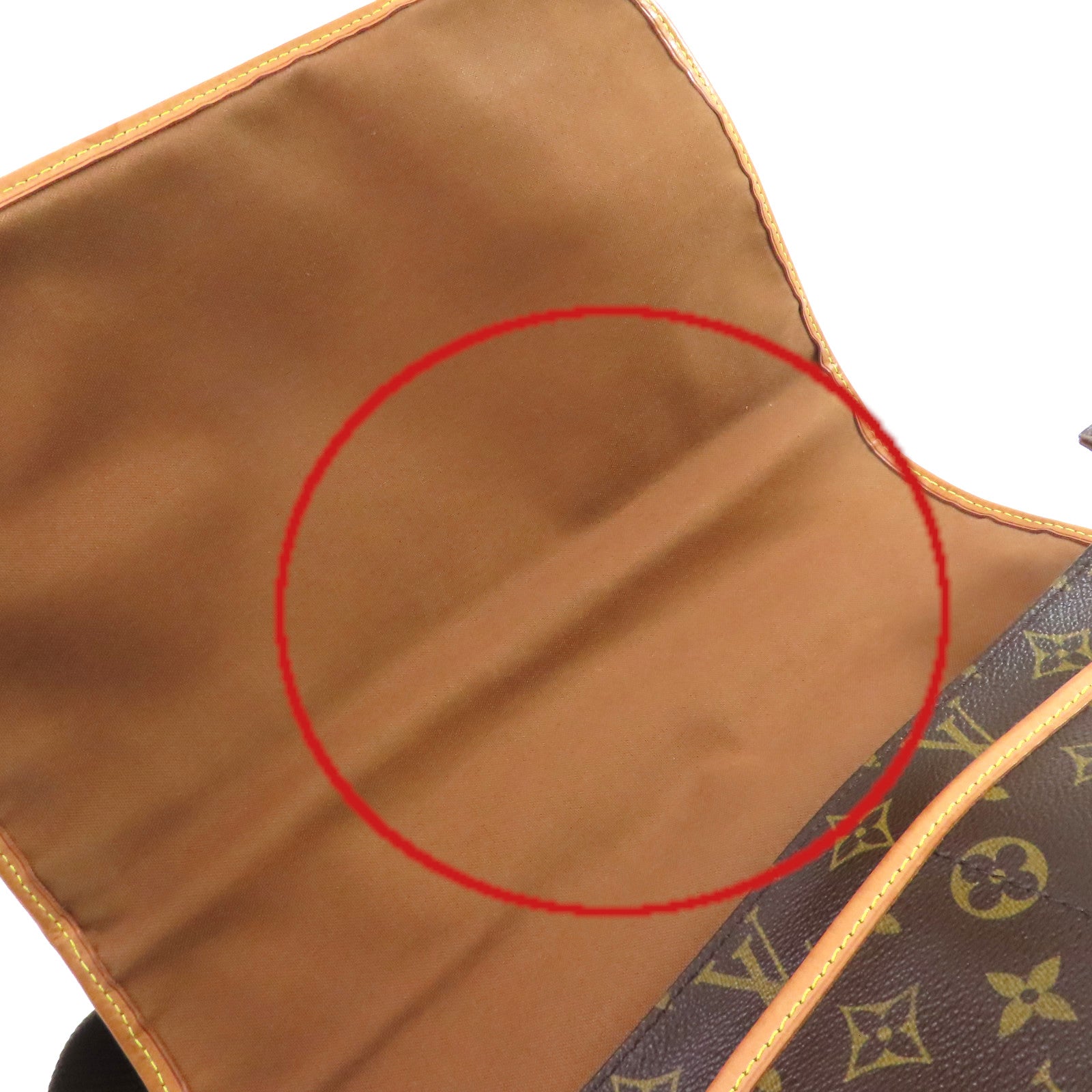LOUIS VUITTON Monogram Bosphore GM Shoulder Bag金扣肩背袋啡色