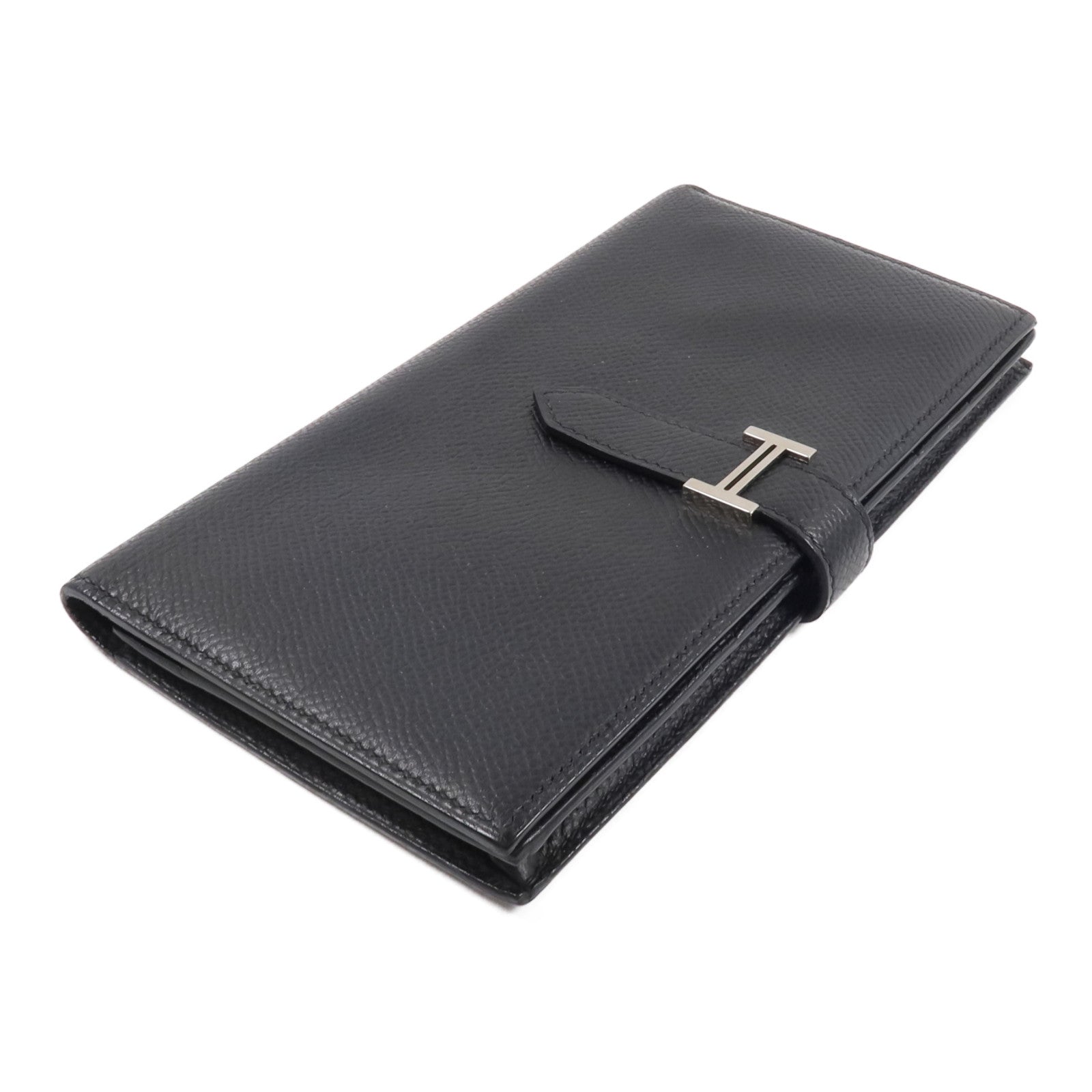 HERMES Epsom皮革Bearn Long Wallet長錢包Noir