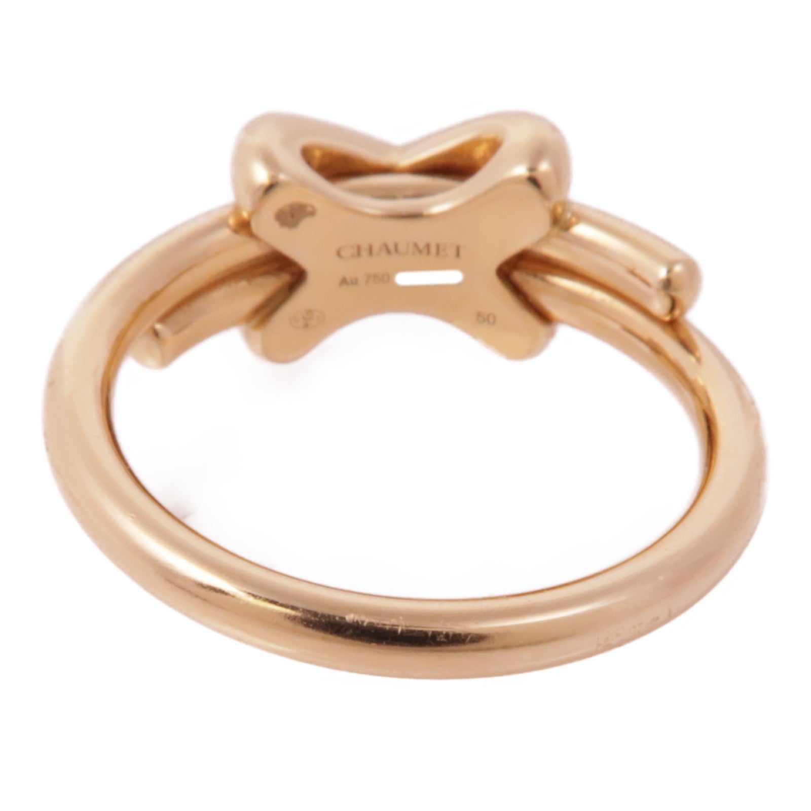 Chaumet 18K玫瑰金Diamond Ring鑽石戒指Chaumet#50/US#5
