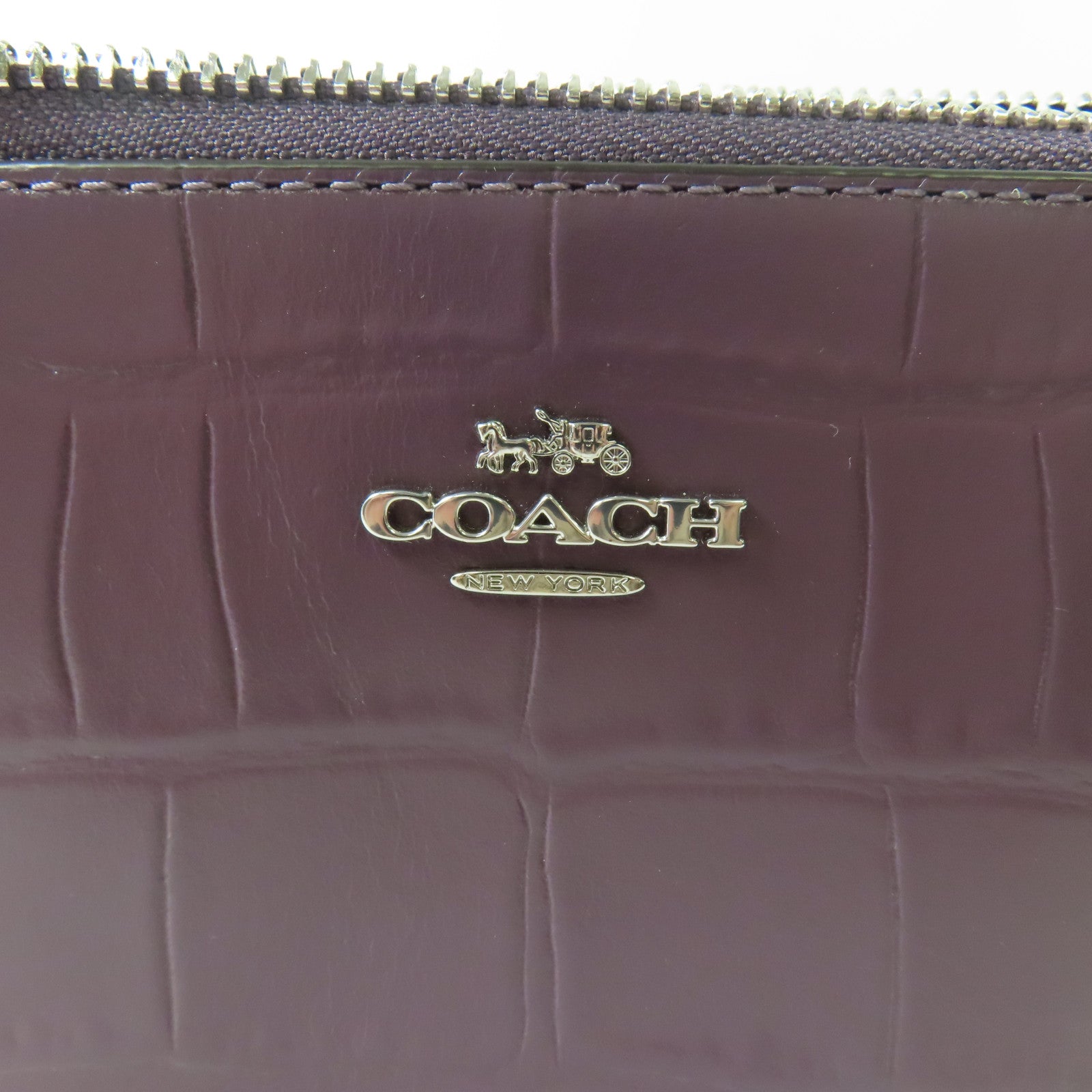 COACH 牛皮皮革Nolita 19銀扣鏈帶手挽袋