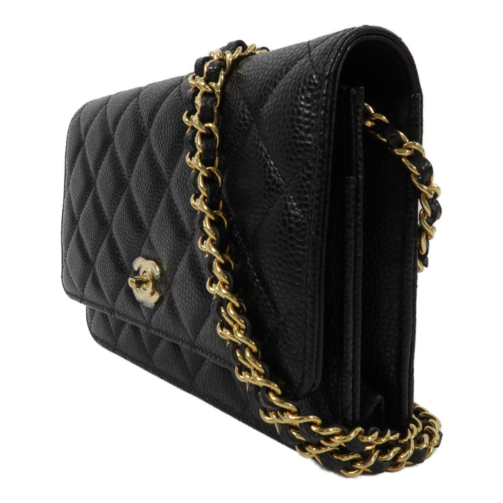 CHANEL 牛皮皮革WOC Wallet On Chain鏈帶肩背袋