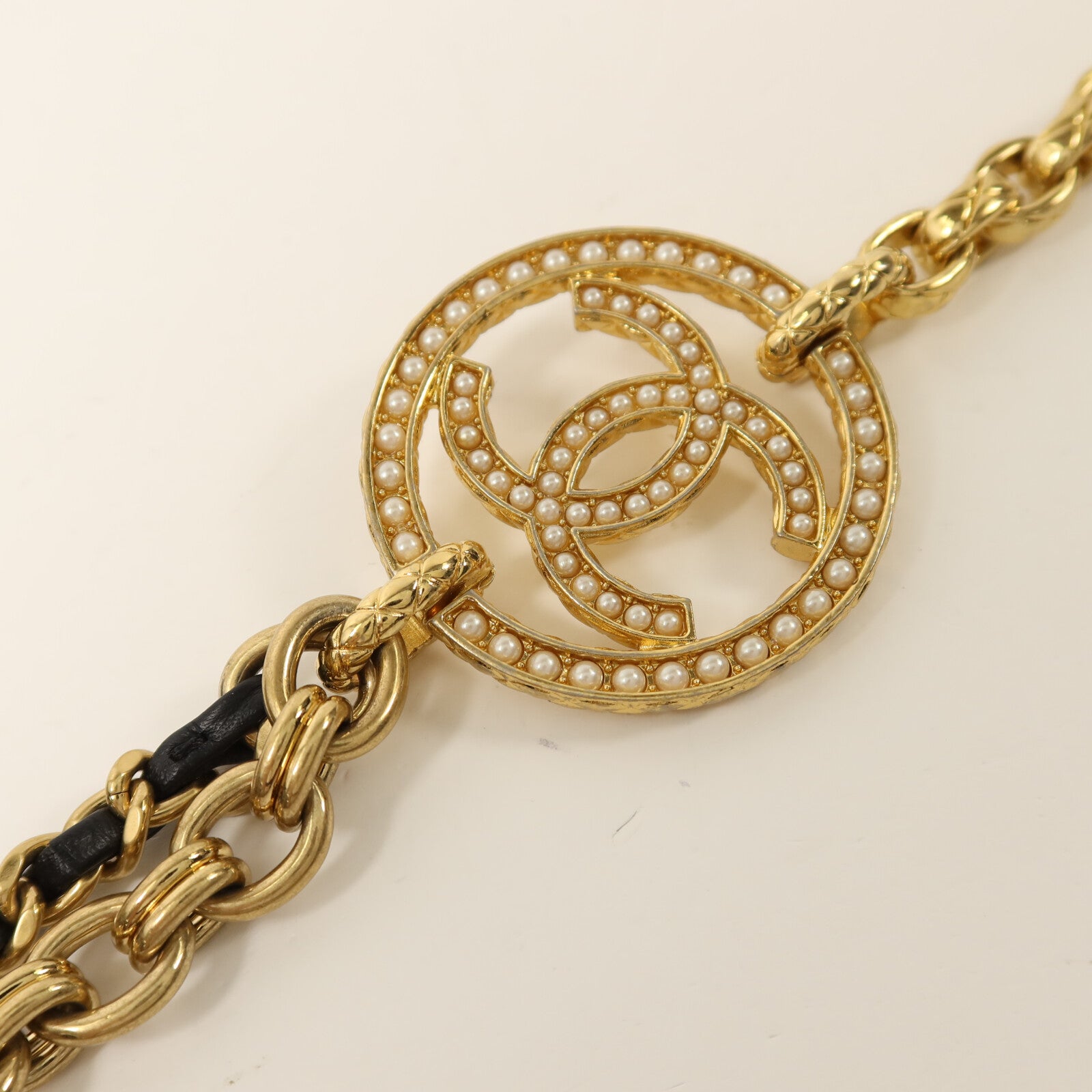 CHANEL 牛皮皮革Chain Shoulder鏈帶肩背袋