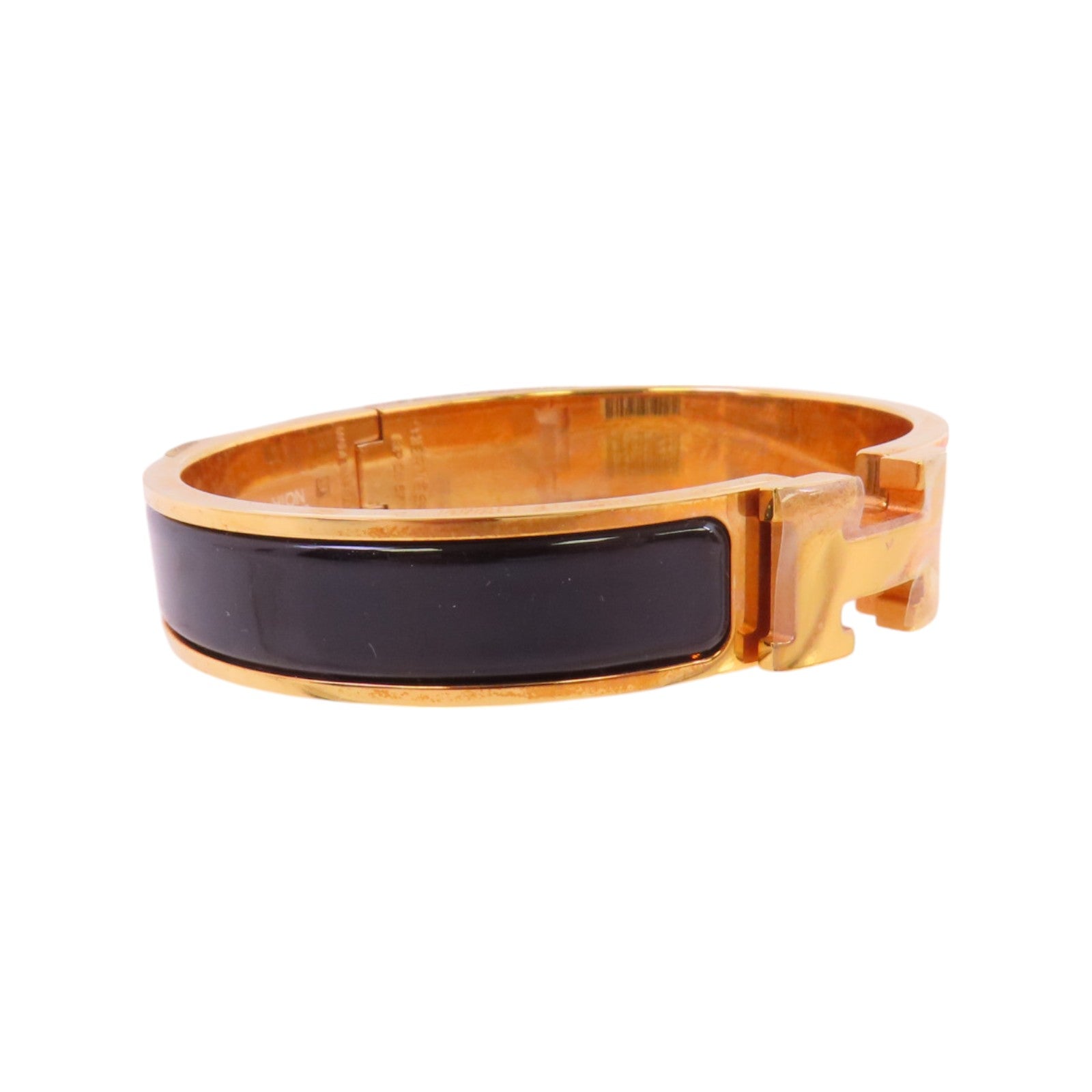 HERMES 琺瑯/金屬Clic H Bracelet金扣手鐲