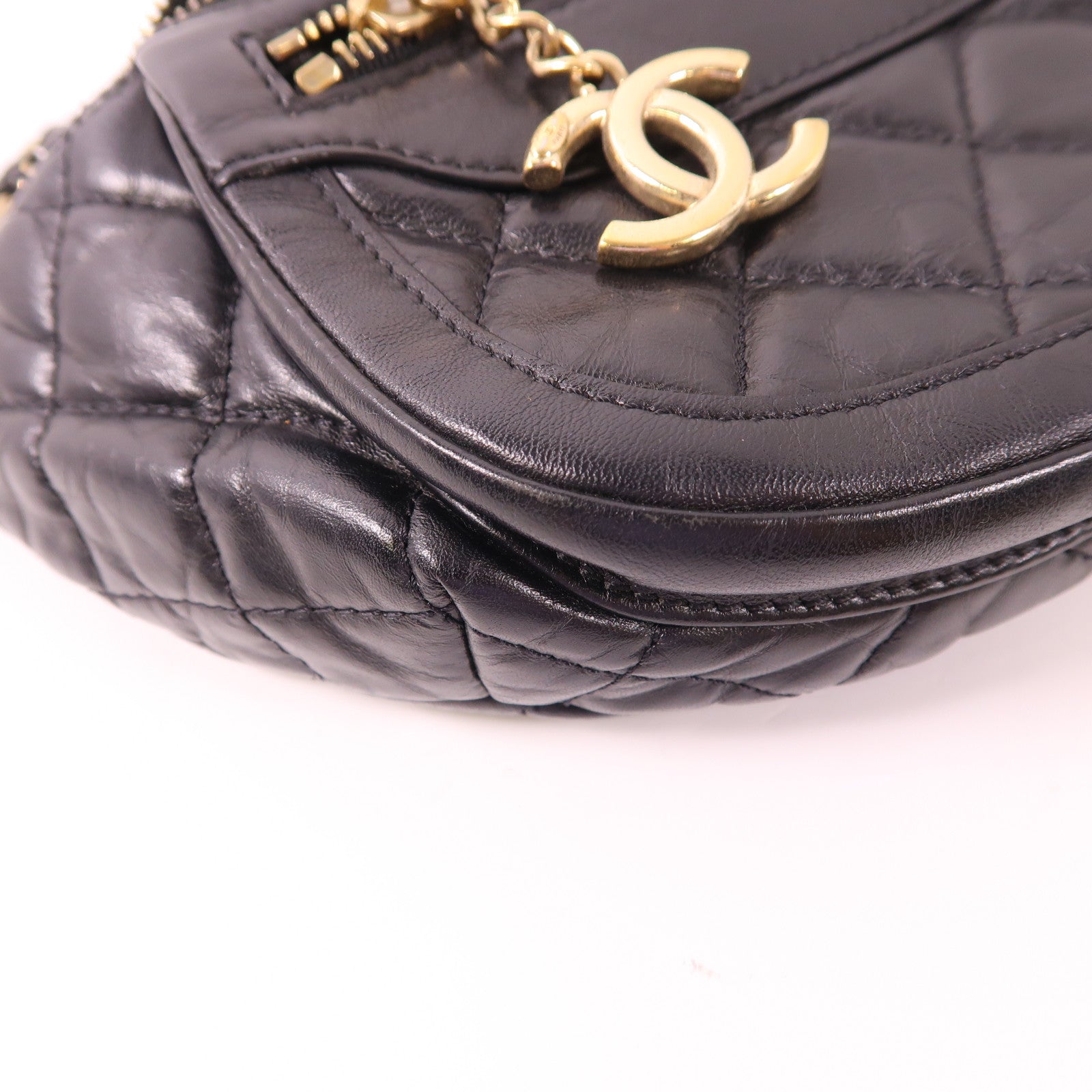 CHANEL 牛皮皮革Waist Bag金扣腰包