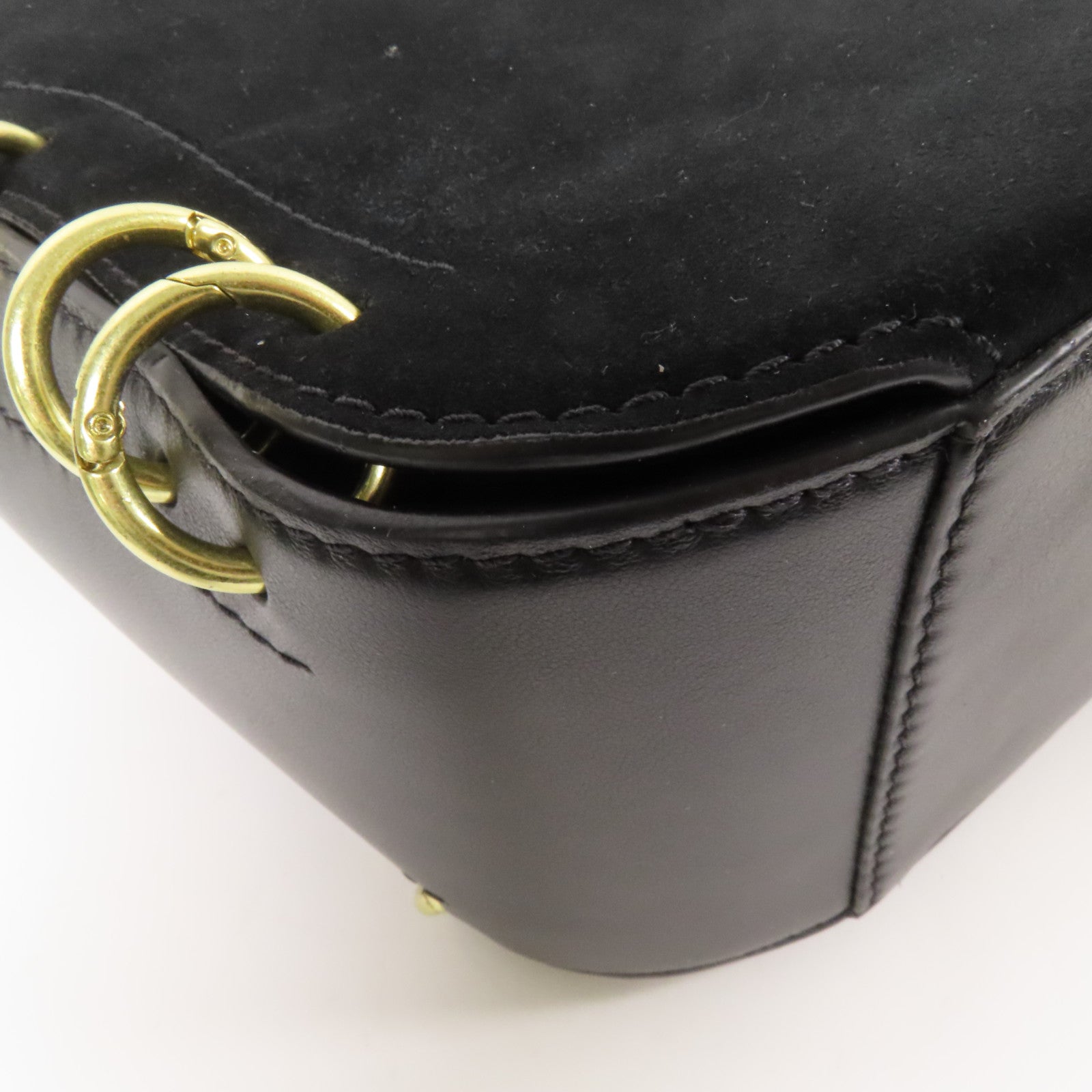 SEE BY CHLOE 牛皮皮革/麂皮皮革Shoulder Bag金扣肩背袋