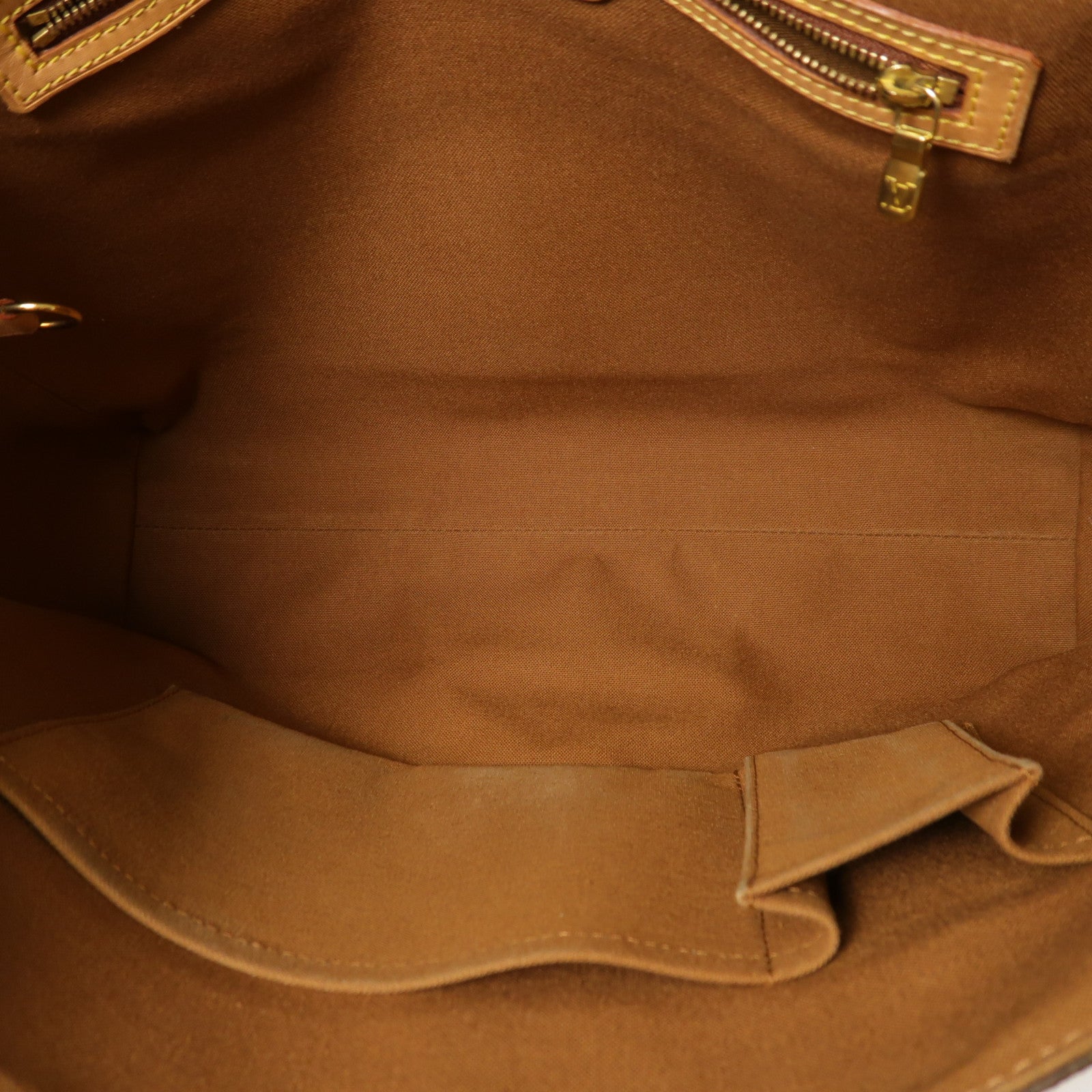 LOUIS VUITTON Monogram Abbesses金扣肩背袋棕色