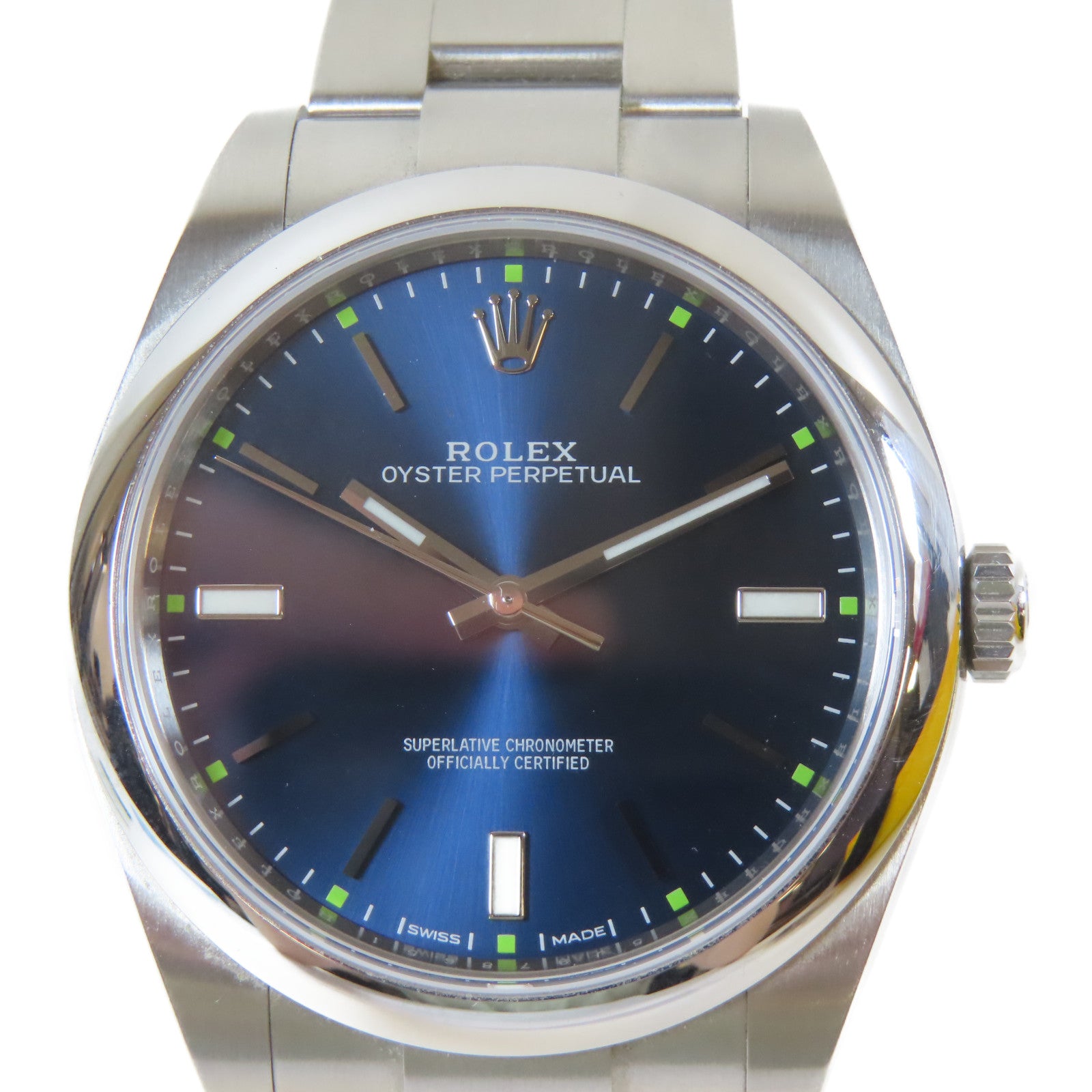 ROLEX Oyster Perpetual 39mm不鏽鋼手錶自動機芯藍色