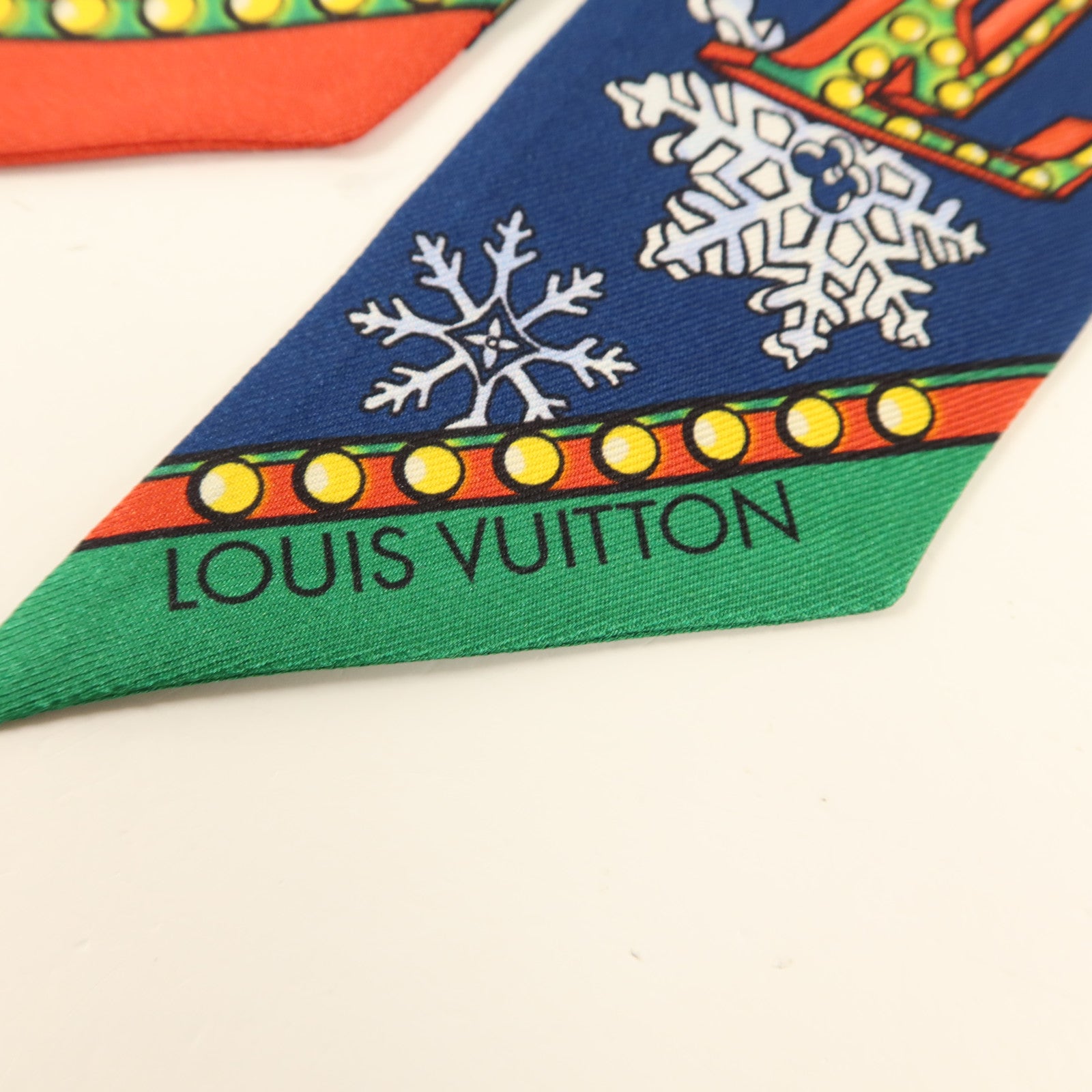 LOUIS VUITTON 絲質Vivienne Winter Celebration BB絲巾