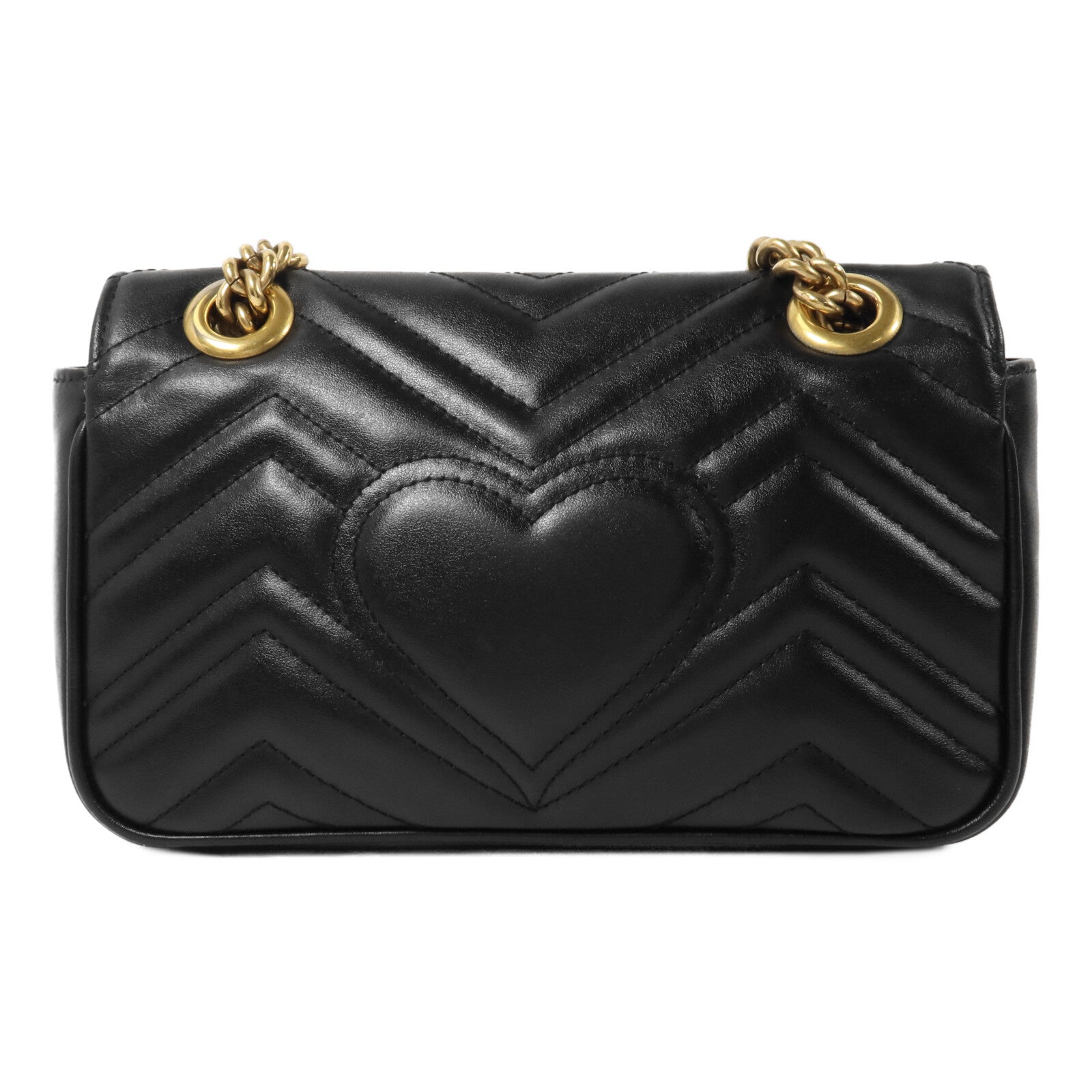 GUCCI 牛皮皮革GG Marmont Small鏈帶手挽肩背兩用袋