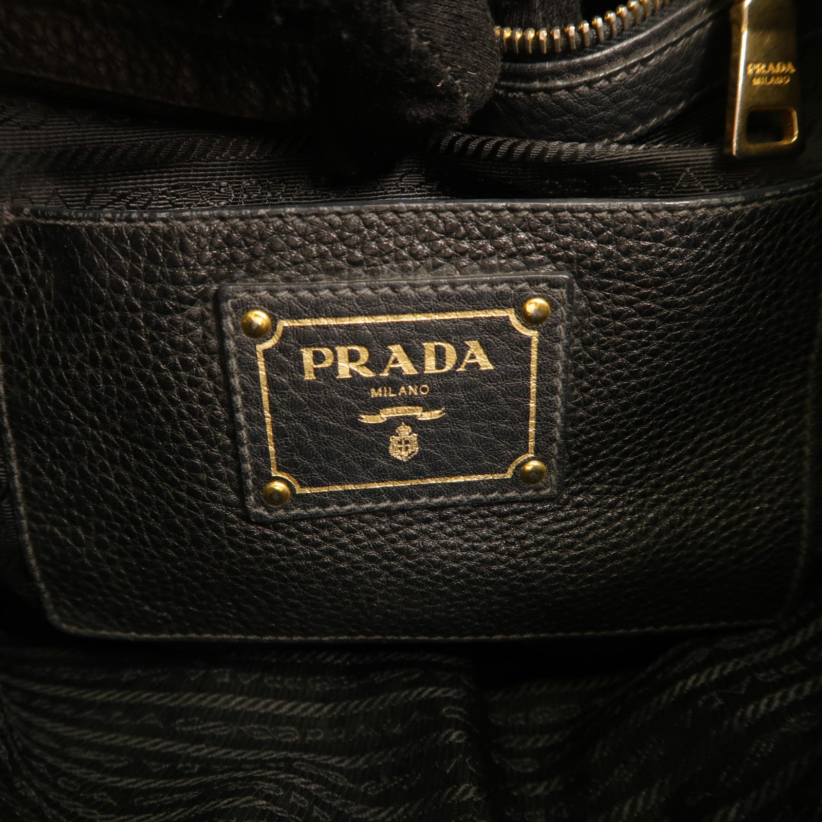 PRADA 【激減優惠】牛皮皮革Side Pocket Tote Bag手挽肩背兩用袋
